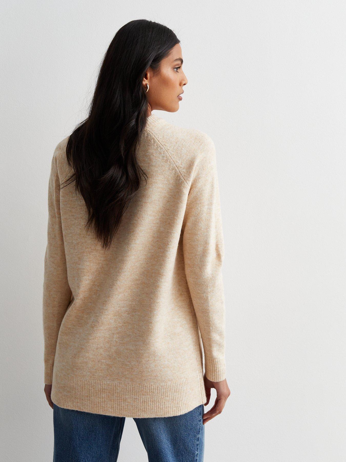 Cream longline clearance jumper