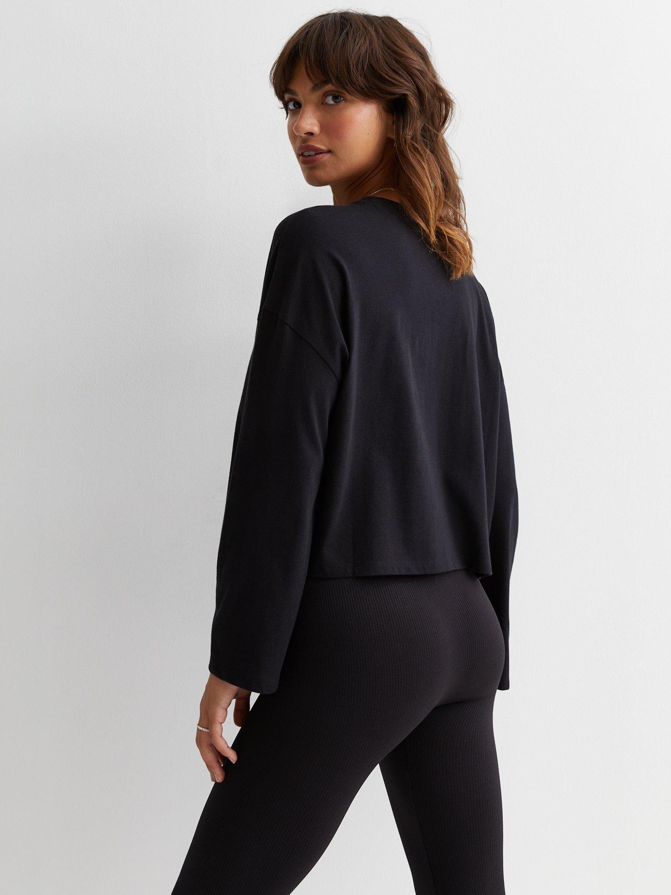 New Look Grey Slinky Long Sleeve Top