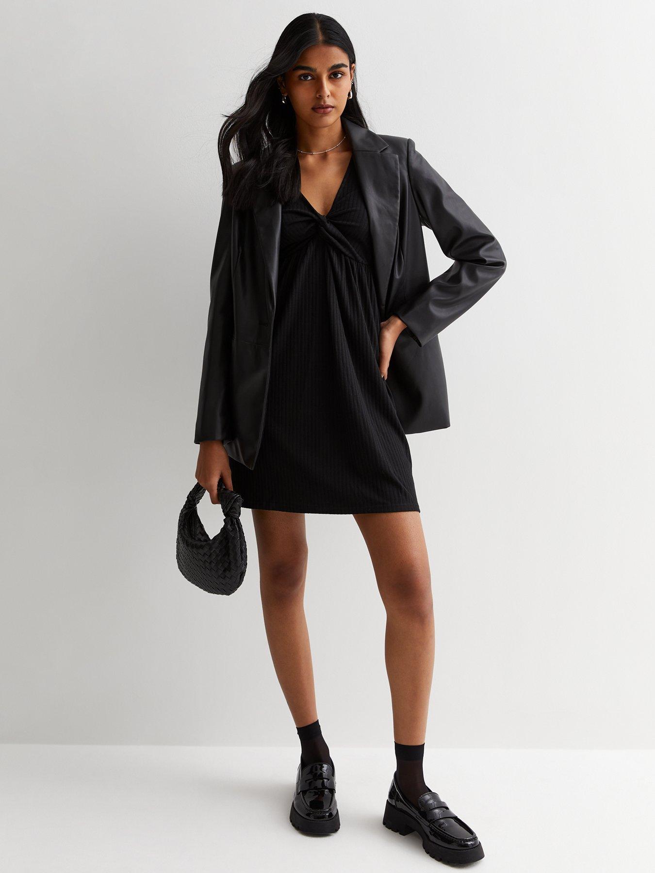 New look black dress sale best sale