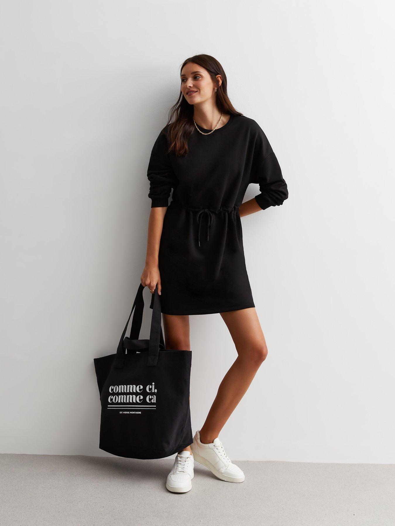 new-look-jersey-drawstring-sweatshirt-mini-dress-blackback