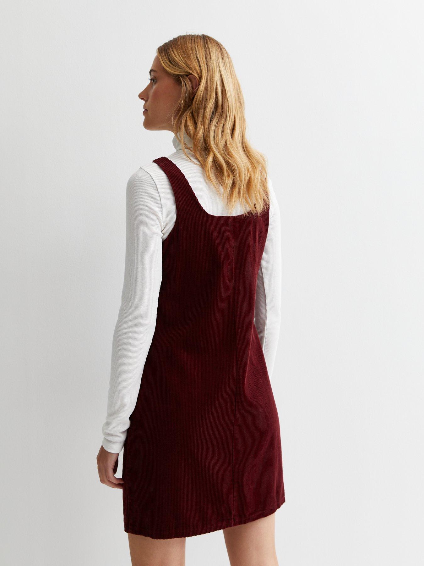 new-look-burgundy-cord-mini-pinafore-dressstillFront