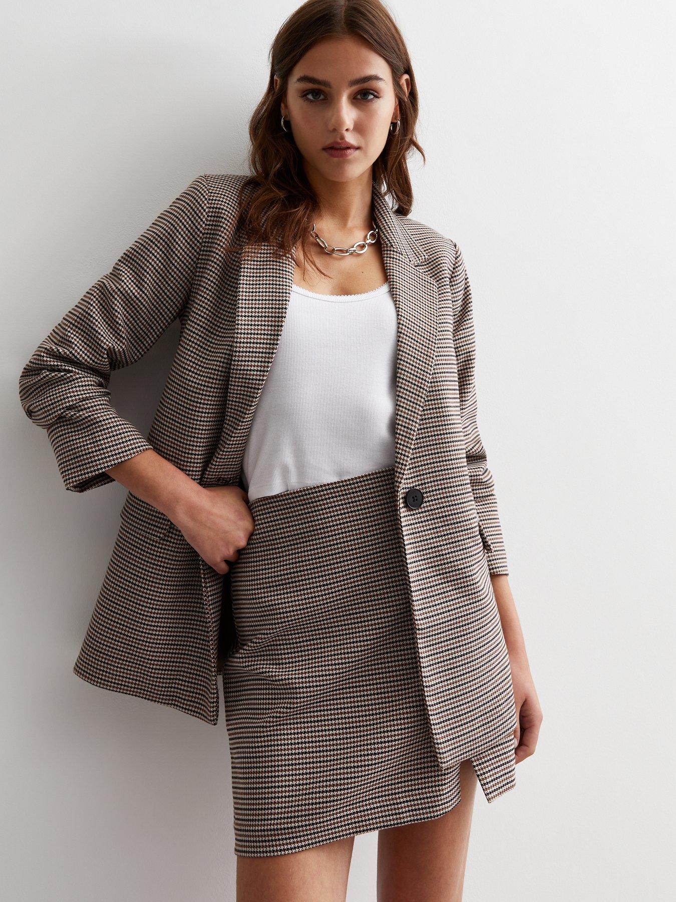 Grey heritage best sale check blazer dress