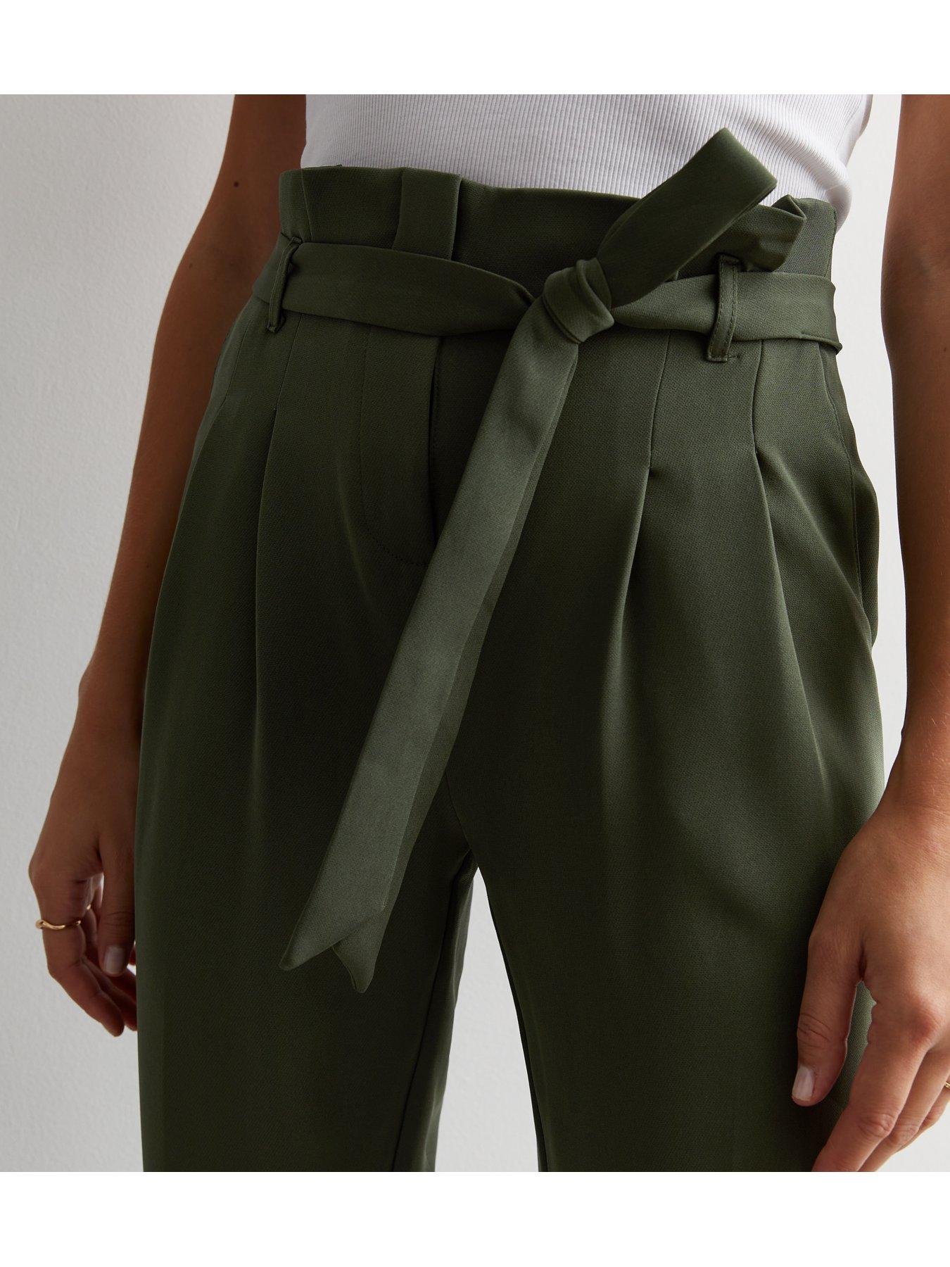 new-look-khaki-high-waist-paperbag-trousersoutfit