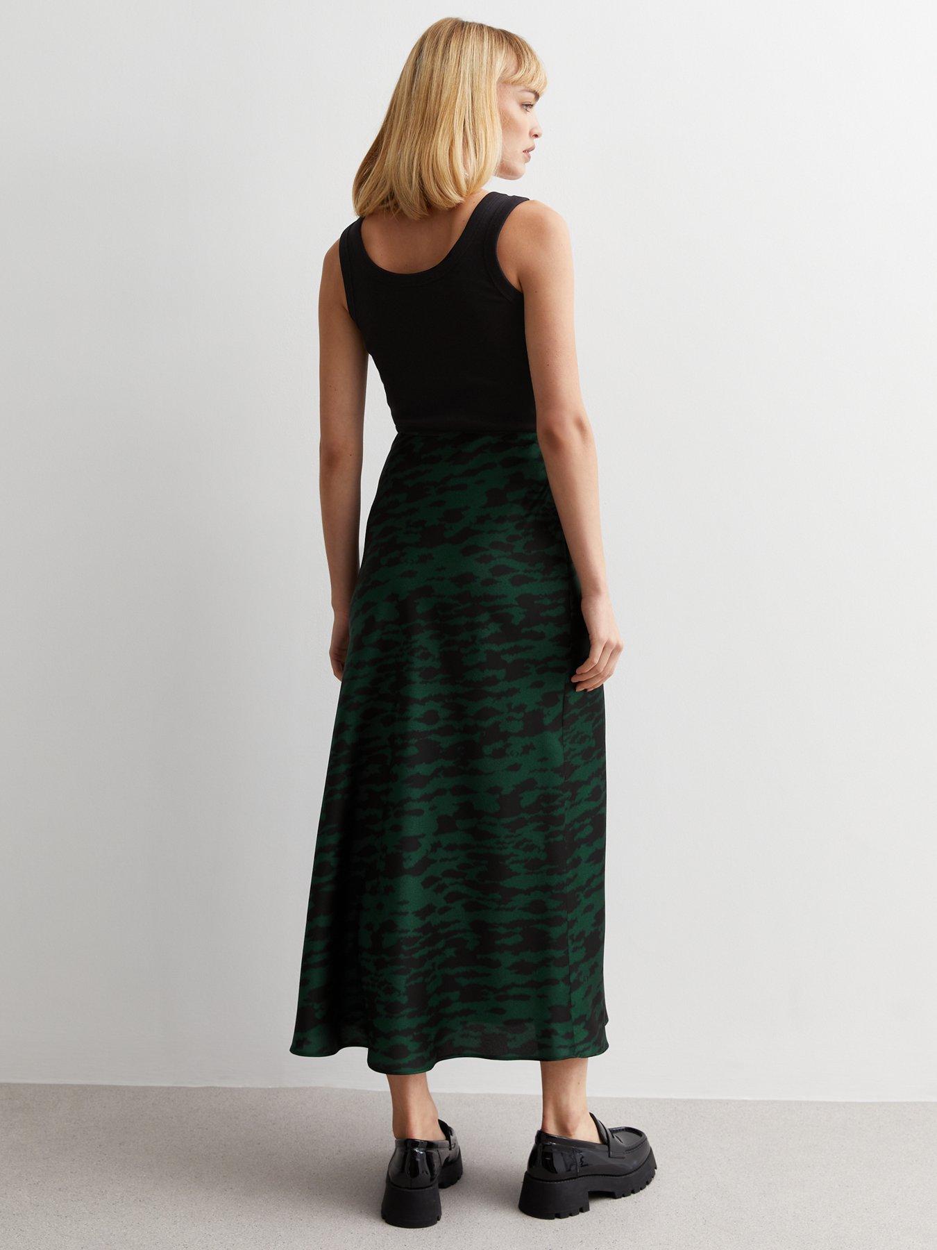 Mid length leopard skirts twin sales