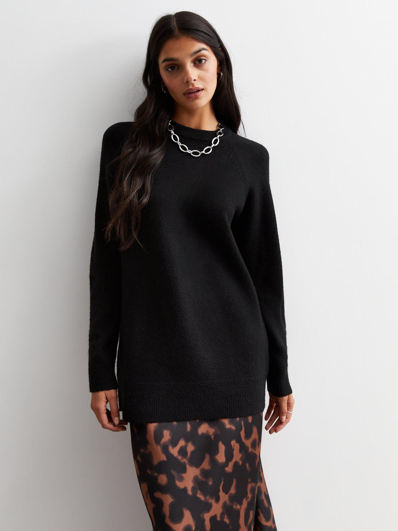 Fine knit longline jumper hotsell