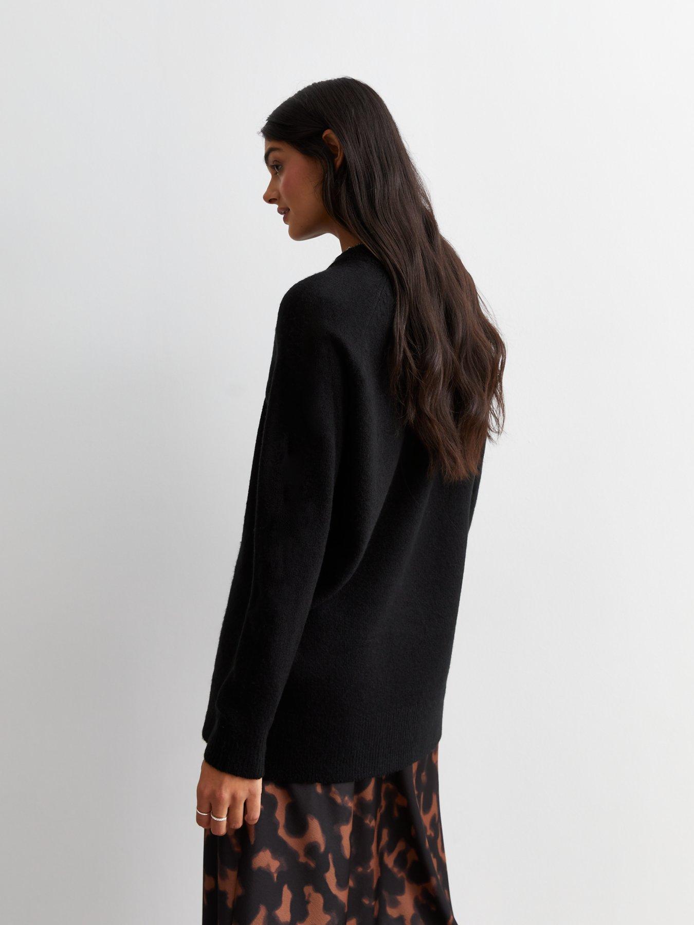 Ladies black longline jumper sale