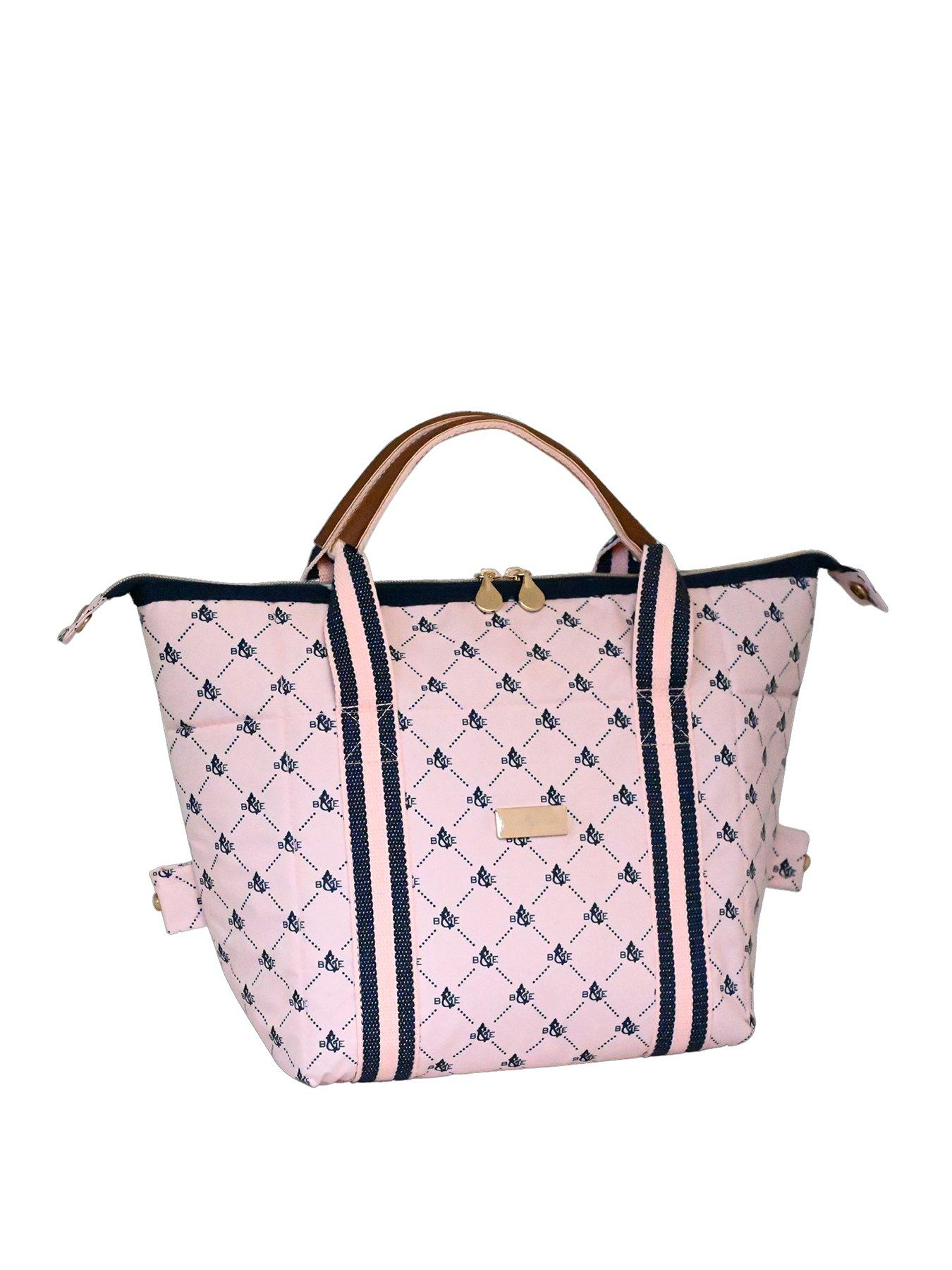 Beau & Elliot Monogram Logo Convertible Insulated Tote Lunch Bag, Pink