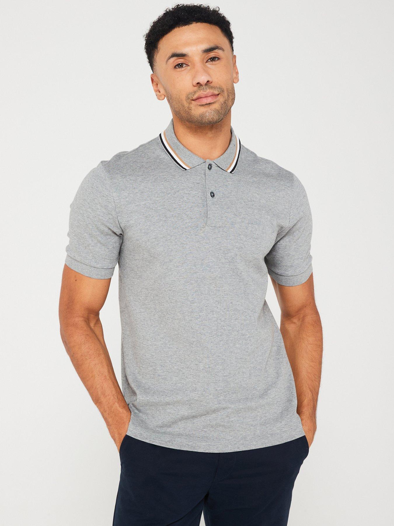 BOSS Penrose 38 Slim Fit Polo Shirt - Grey