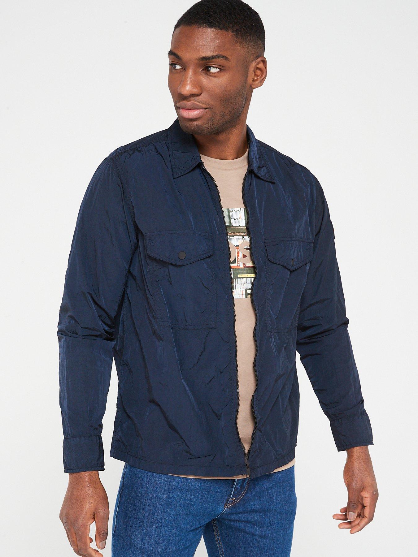 Mens navy shop overshirt jacket