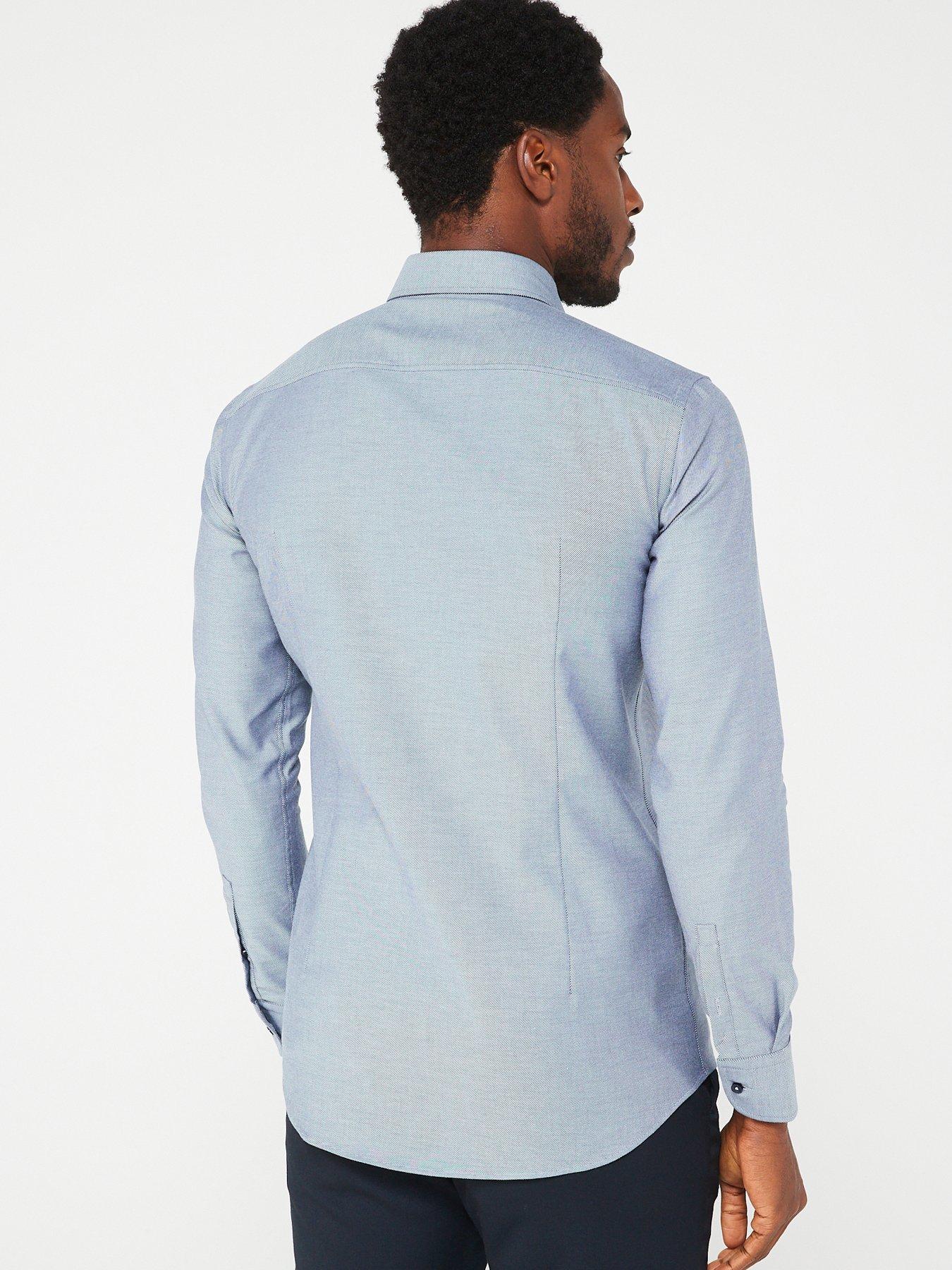 boss-hank-spread-collar-slim-fit-long-sleeve-shirt-navystillFront