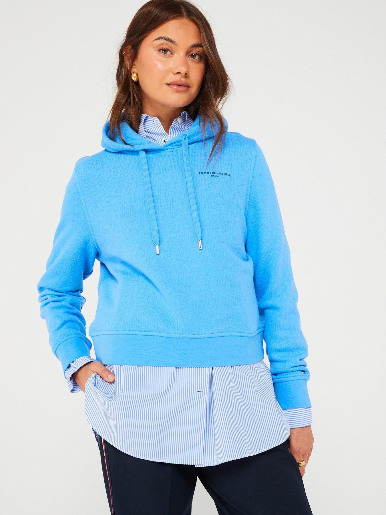 Light blue tommy hilfiger hoodie best sale