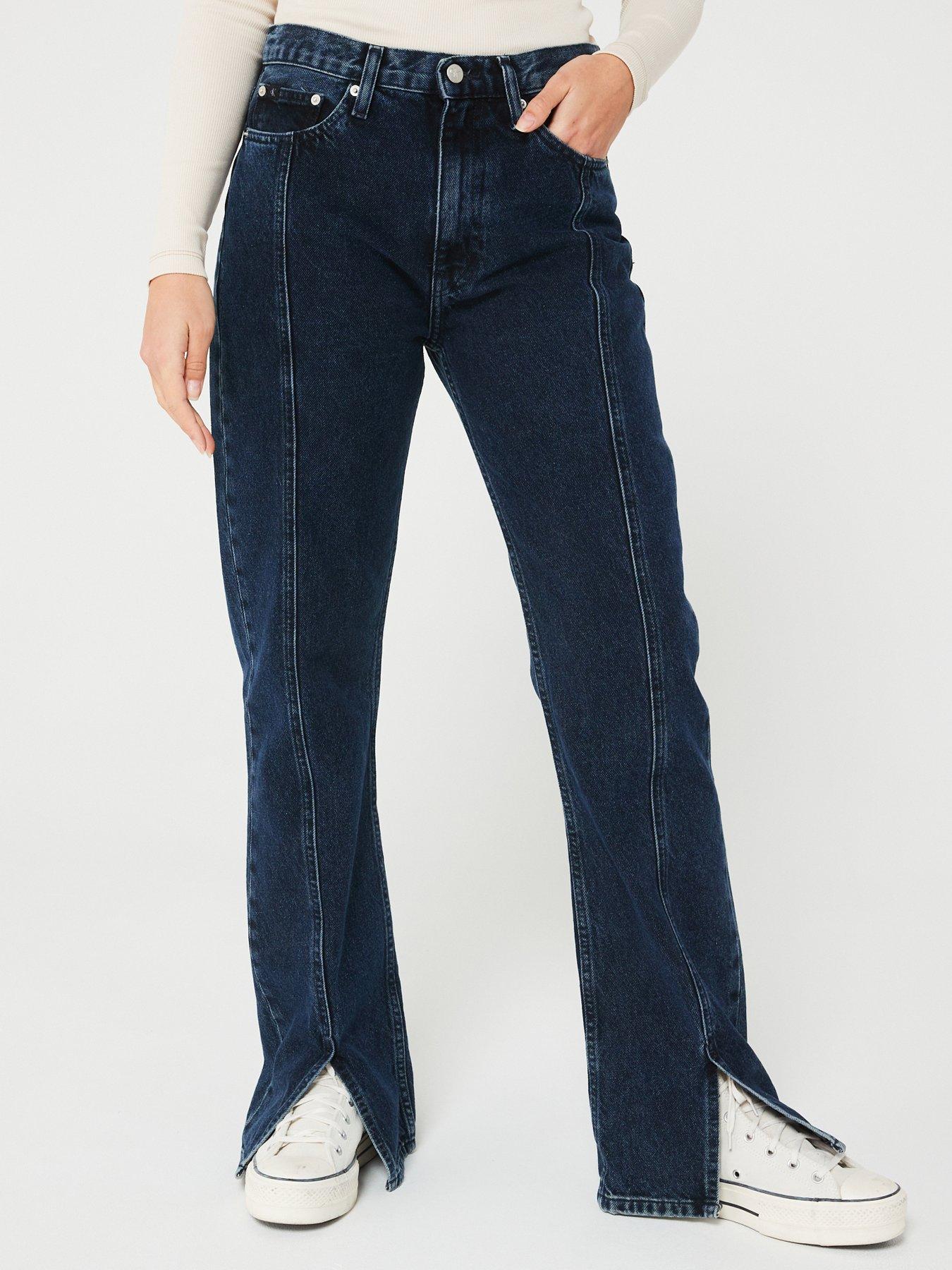 Women's Low Rise Bootcut Denim Jeans Stretch Pants Black UK 4 6 8 10 12 14  