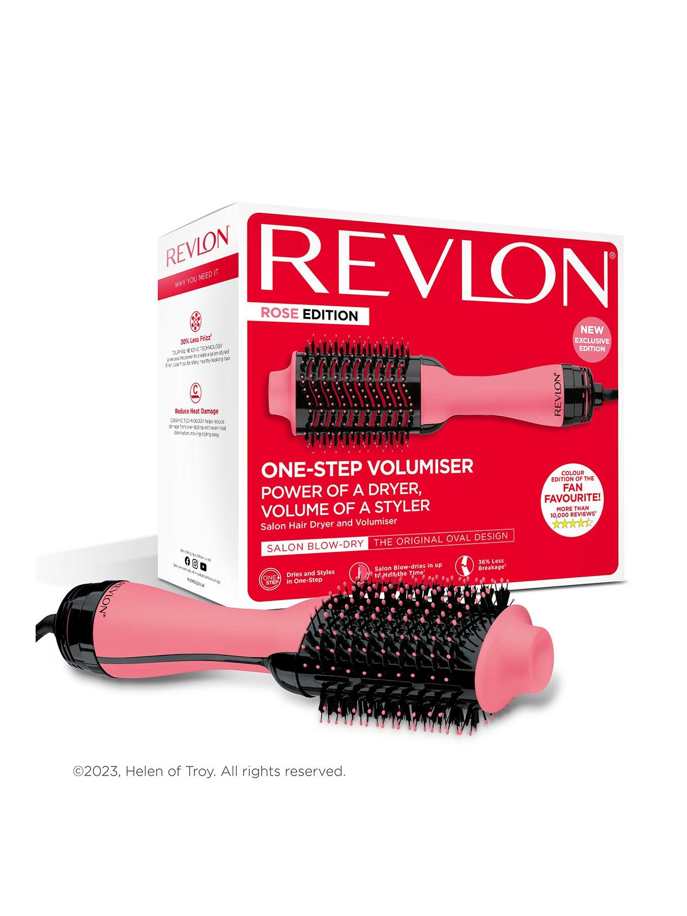 Revolution Haircare London, Smooth Boost Hot Air Brush, for All Hair Types,  Fast Drying, White & Rose Gold : : Beauty