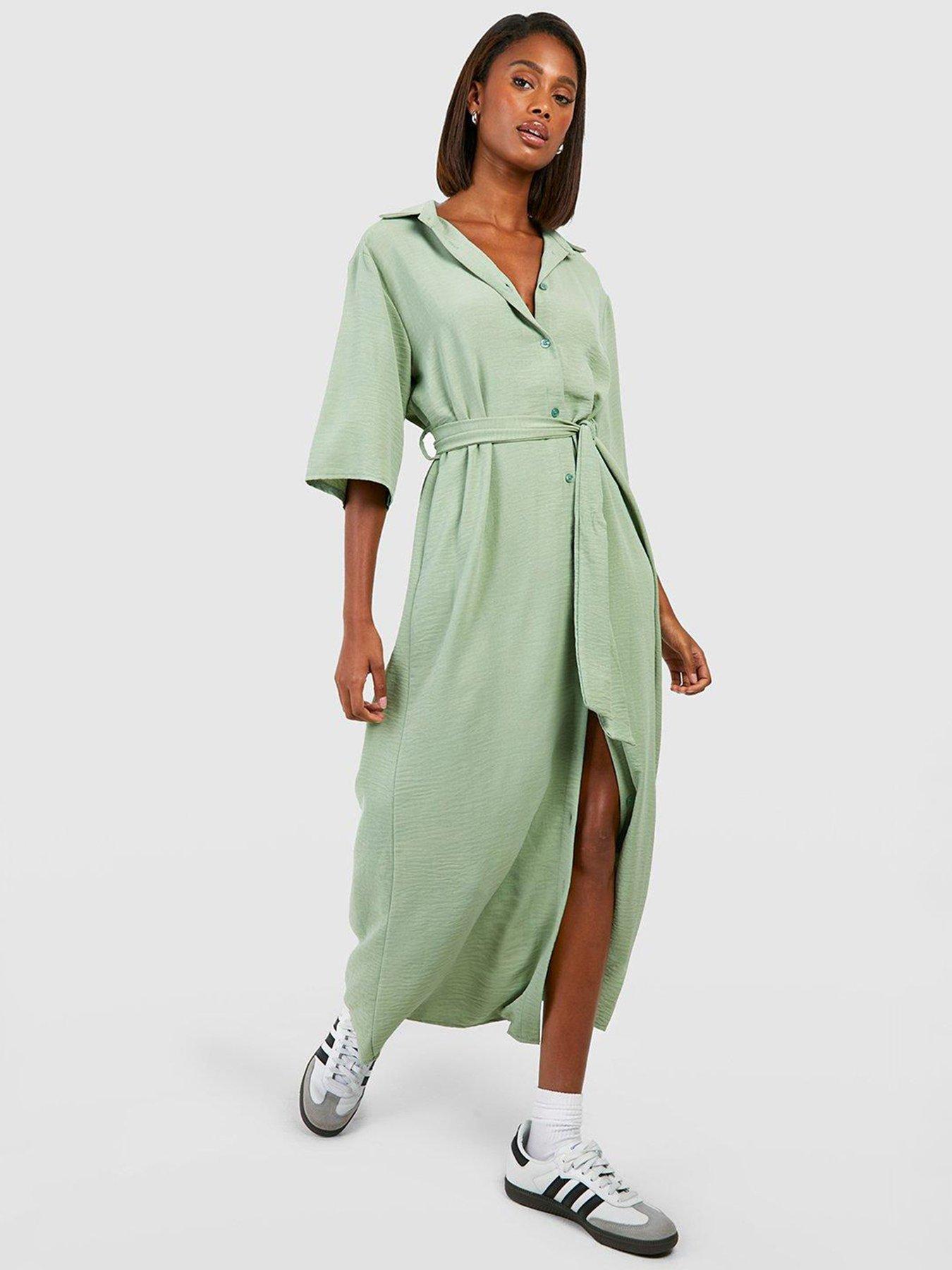 Khaki dress outlet boohoo