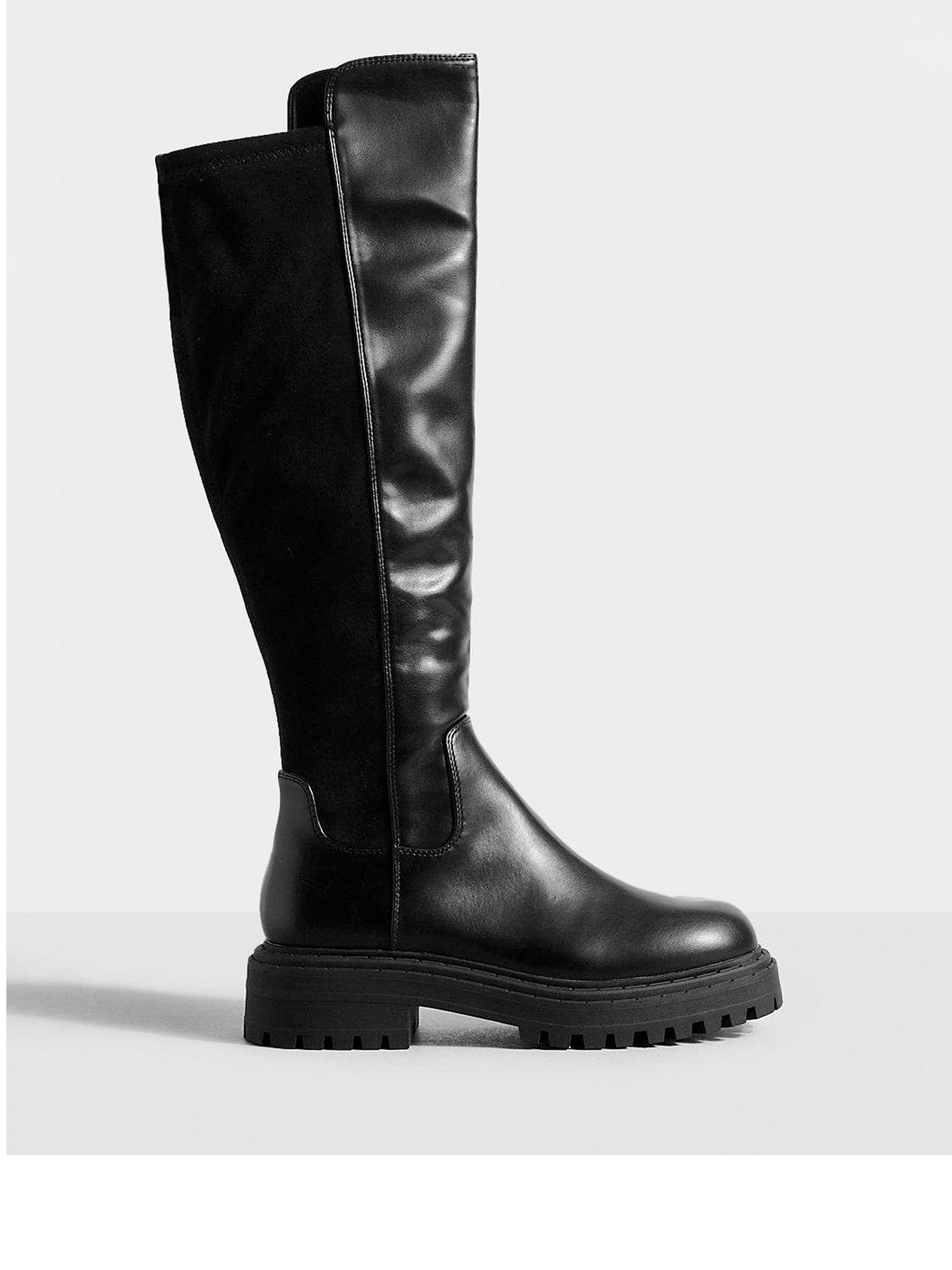 Boohoo boots hot sale black