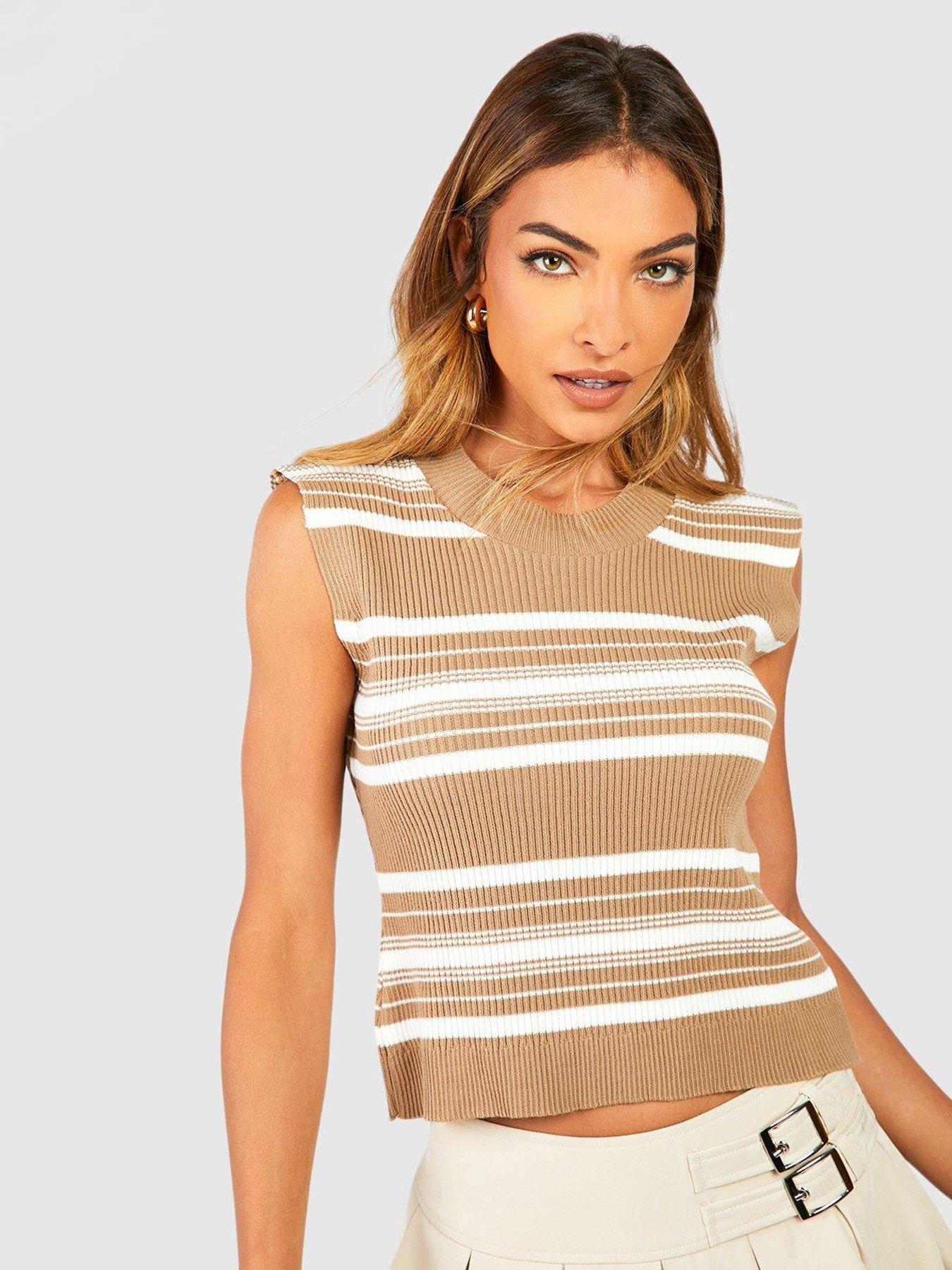 boohoo-mixed-stripe-rib-knit-vest-taupe