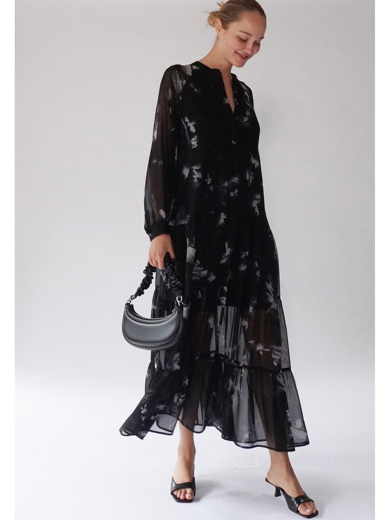 religion-tiered-maxi-shirt-dress-blackdetail