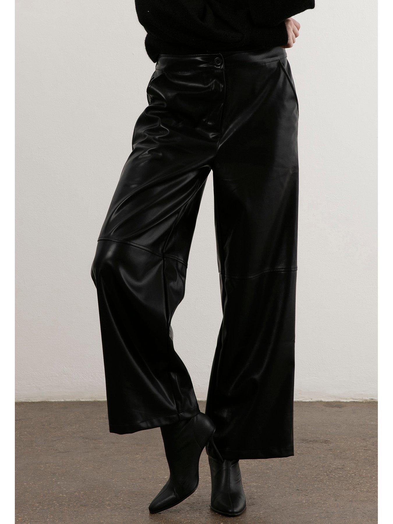 religion-wide-leg-faux-leather-look-trouser-blackoutfit