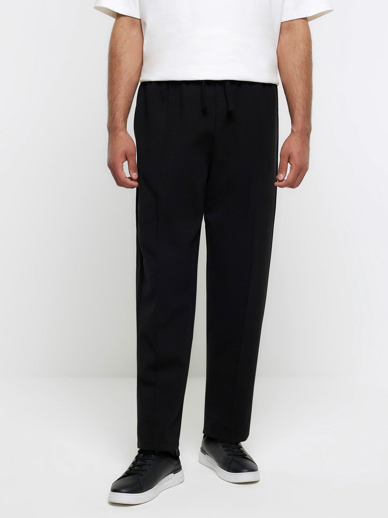 NEOPRENE EFFECT JOGGER PANTS - Black