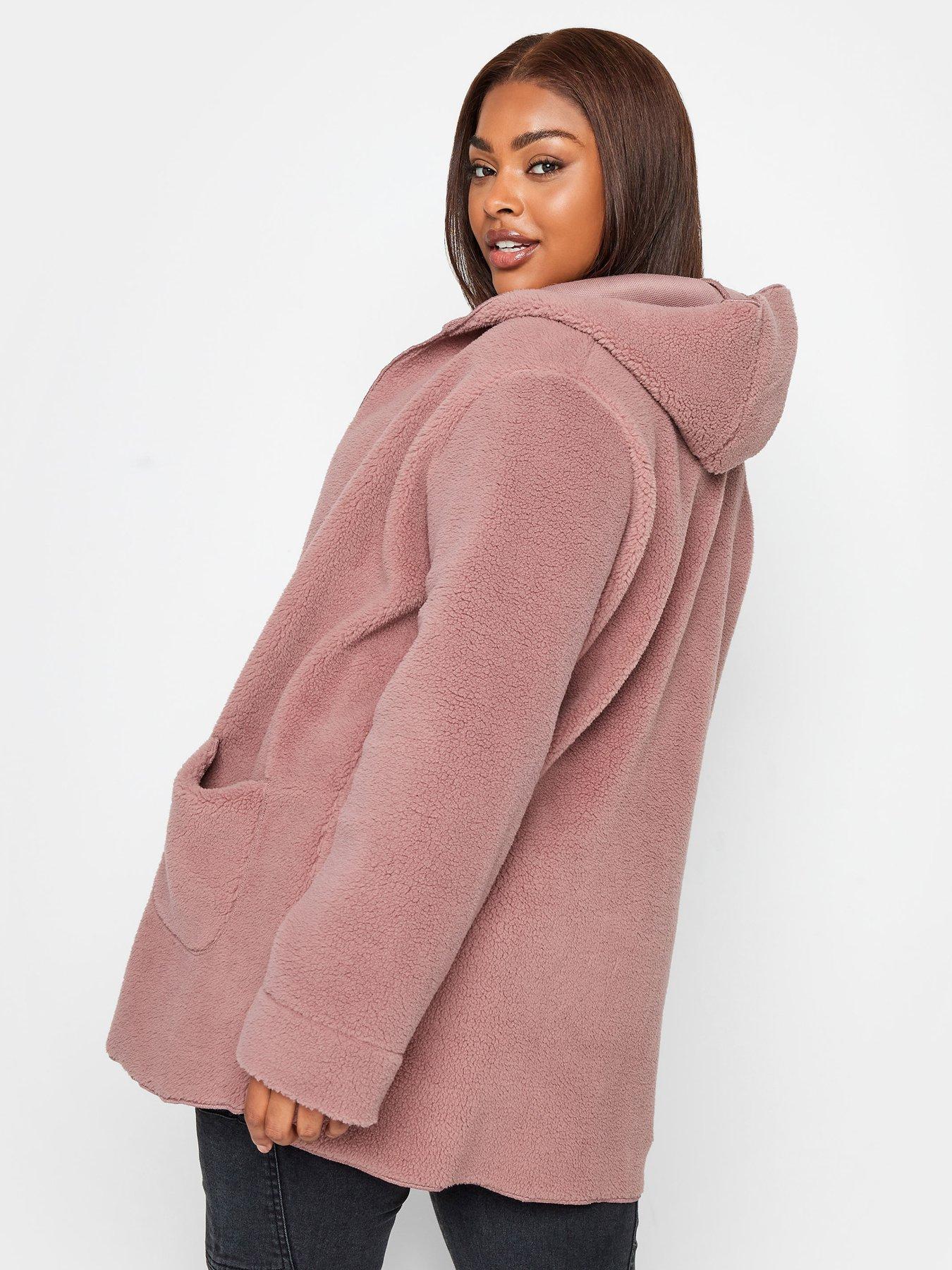 yours-yours-pink-teddy-hooded-jacketstillFront