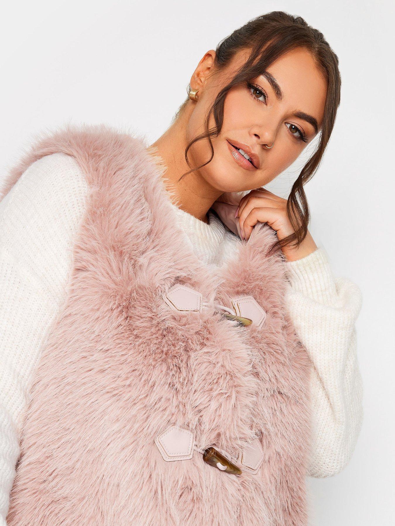 yours-plush-fur-gilet-with-toggles-pinkoutfit