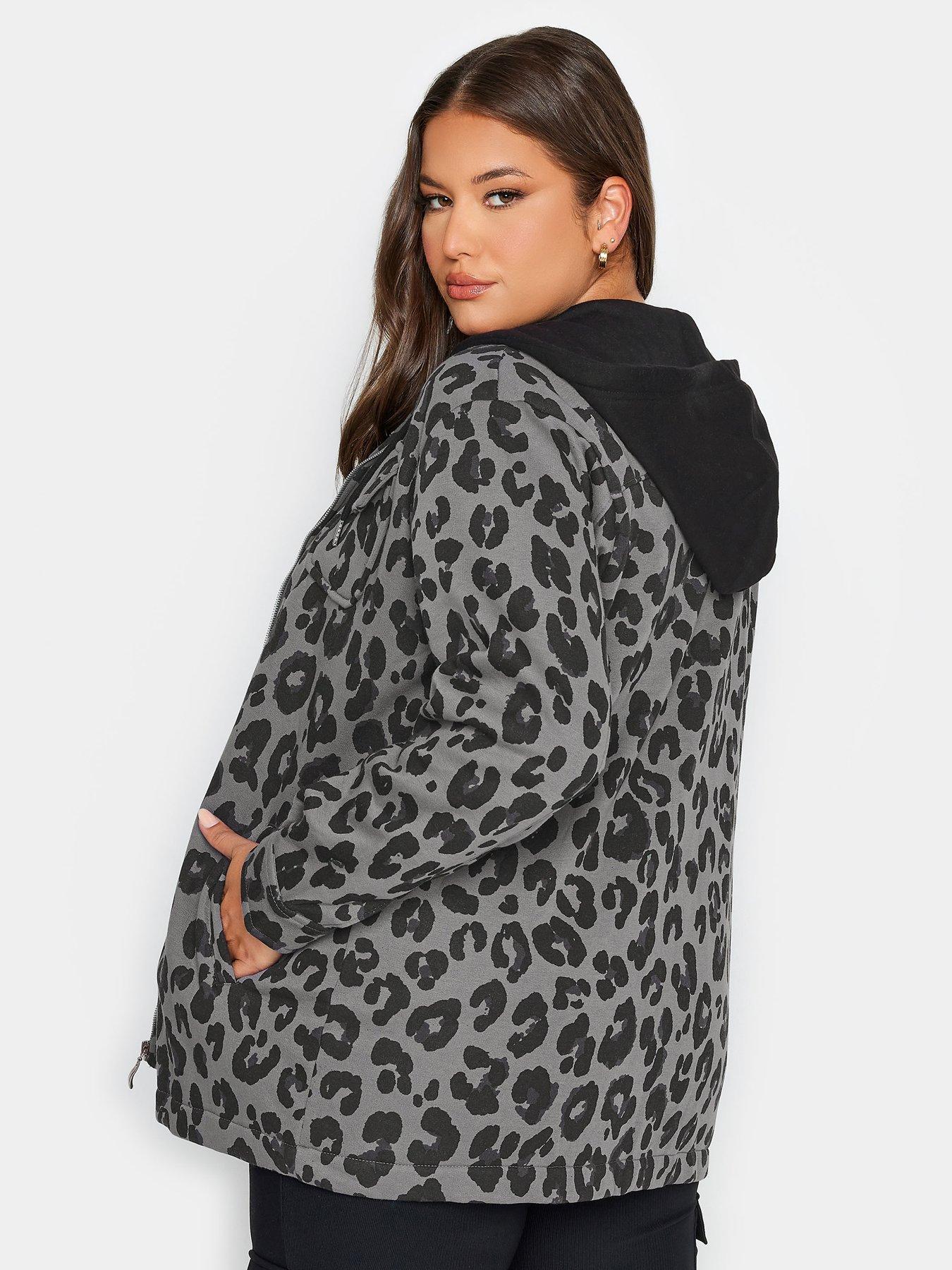 Grey sale leopard jacket