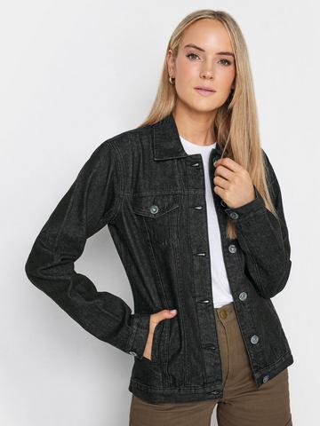 UK Womens Denim Jacket Jeans Ladies Stretch Button Jackets Coat Plus Size  6-14 | eBay