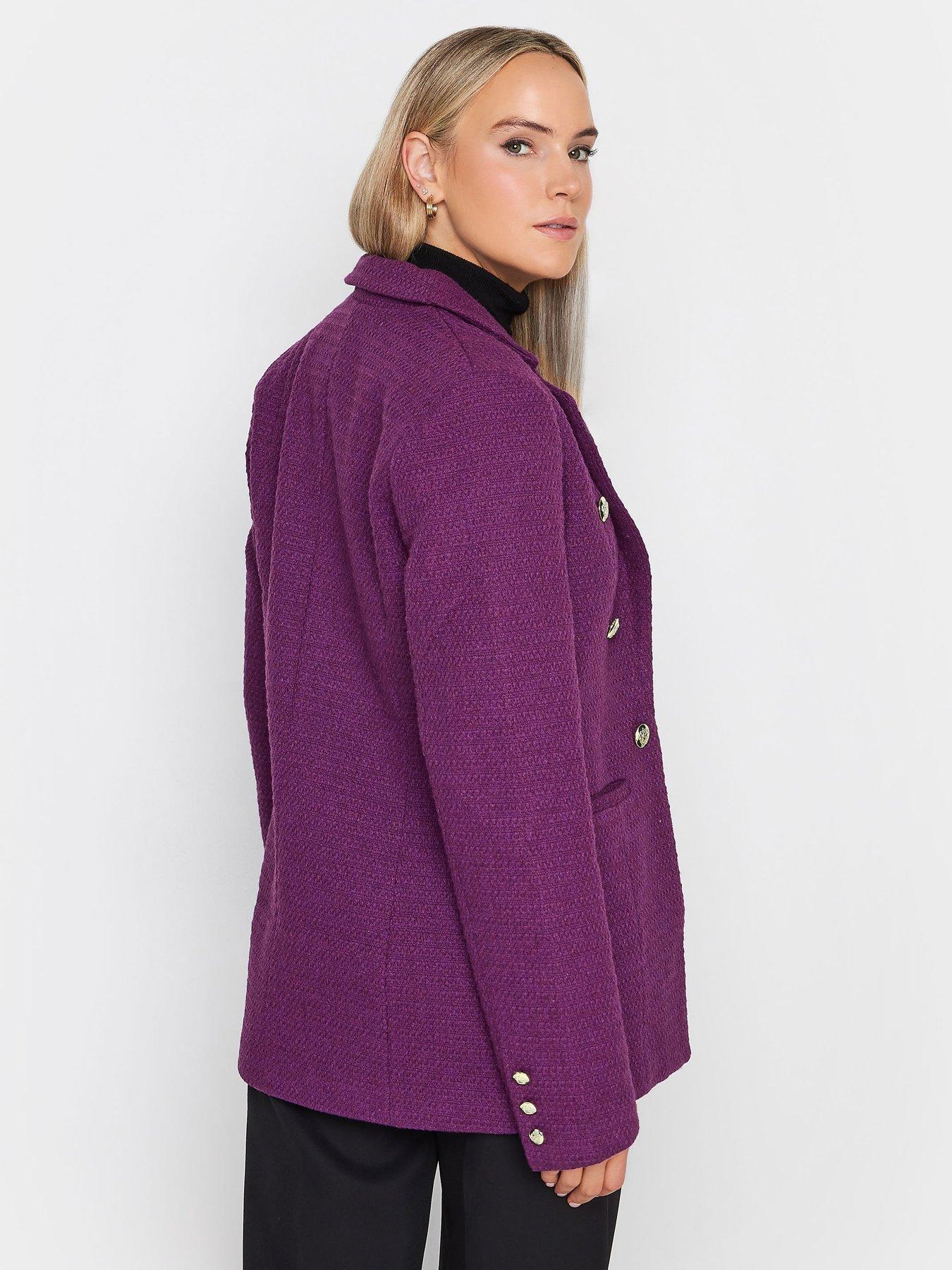 long-tall-sally-long-tall-sally-purple-boucle-blazerstillFront