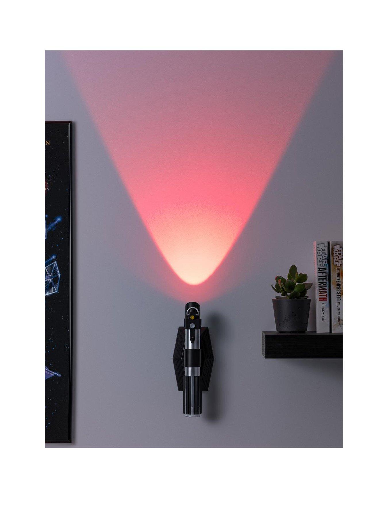 star-wars-lightsaber-uplighter-wall-light-darth-vader-sith-red-beam-officially-licensed-star-wars-with-sounds-and-night-light-mode