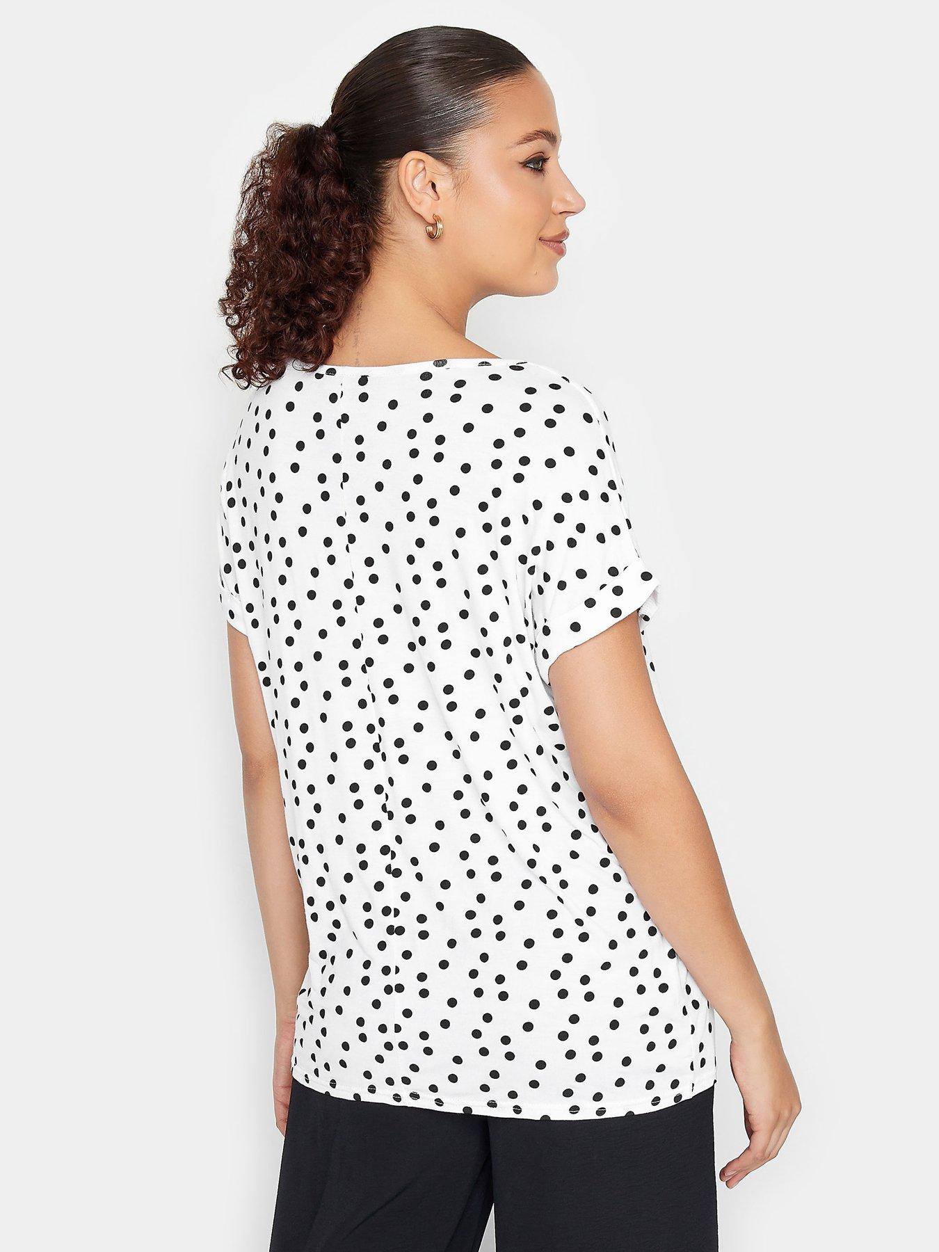 long-tall-sally-long-tall-sally-white-black-turn-back-spot-teestillFront