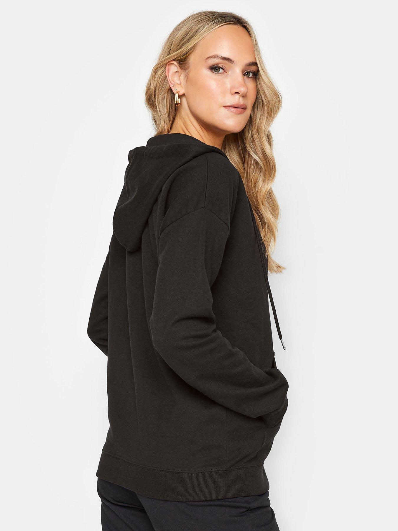 Image 2 of 4 of Long Tall Sally Long Tall Sally Black Zip Through Hoodie - Black