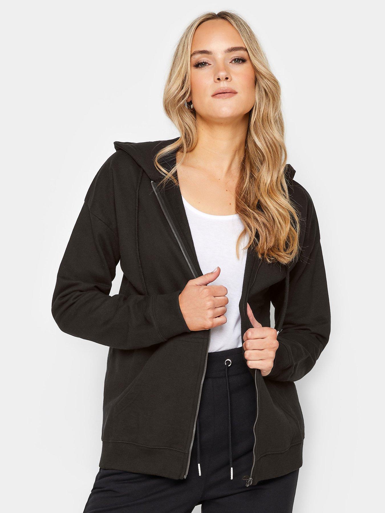 Image 3 of 4 of Long Tall Sally Long Tall Sally Black Zip Through Hoodie - Black