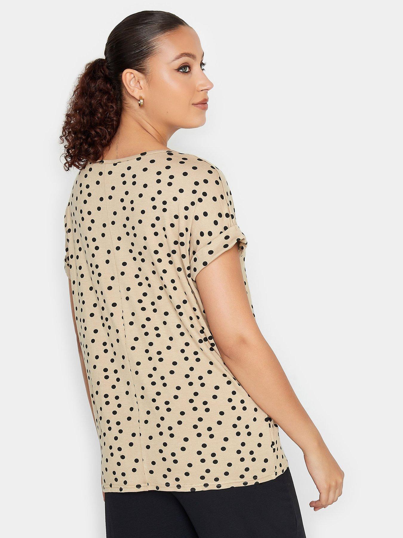 long-tall-sally-long-tall-sally-natural-black-turn-back-spot-teestillFront