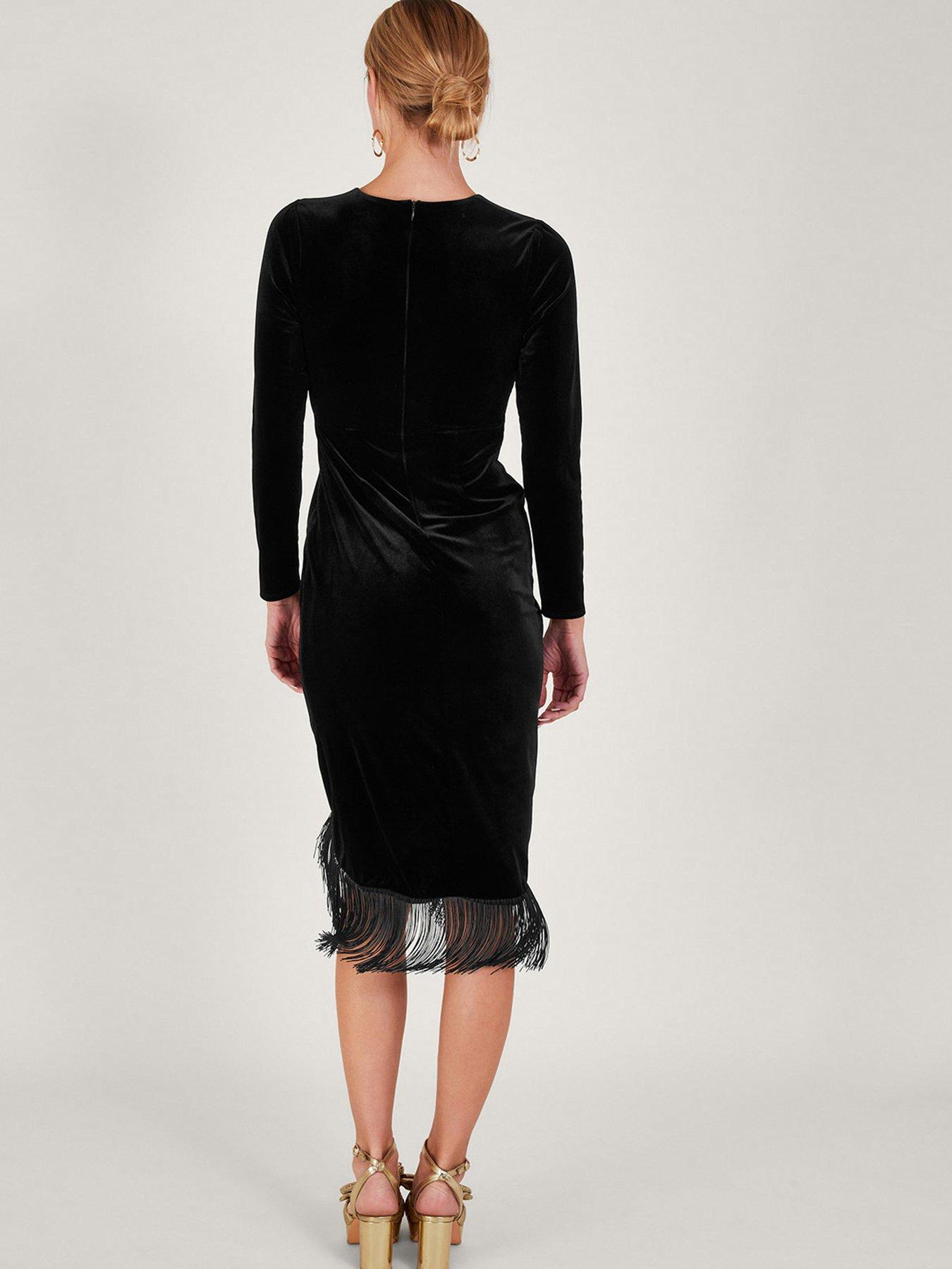 Monsoon long black sales dress