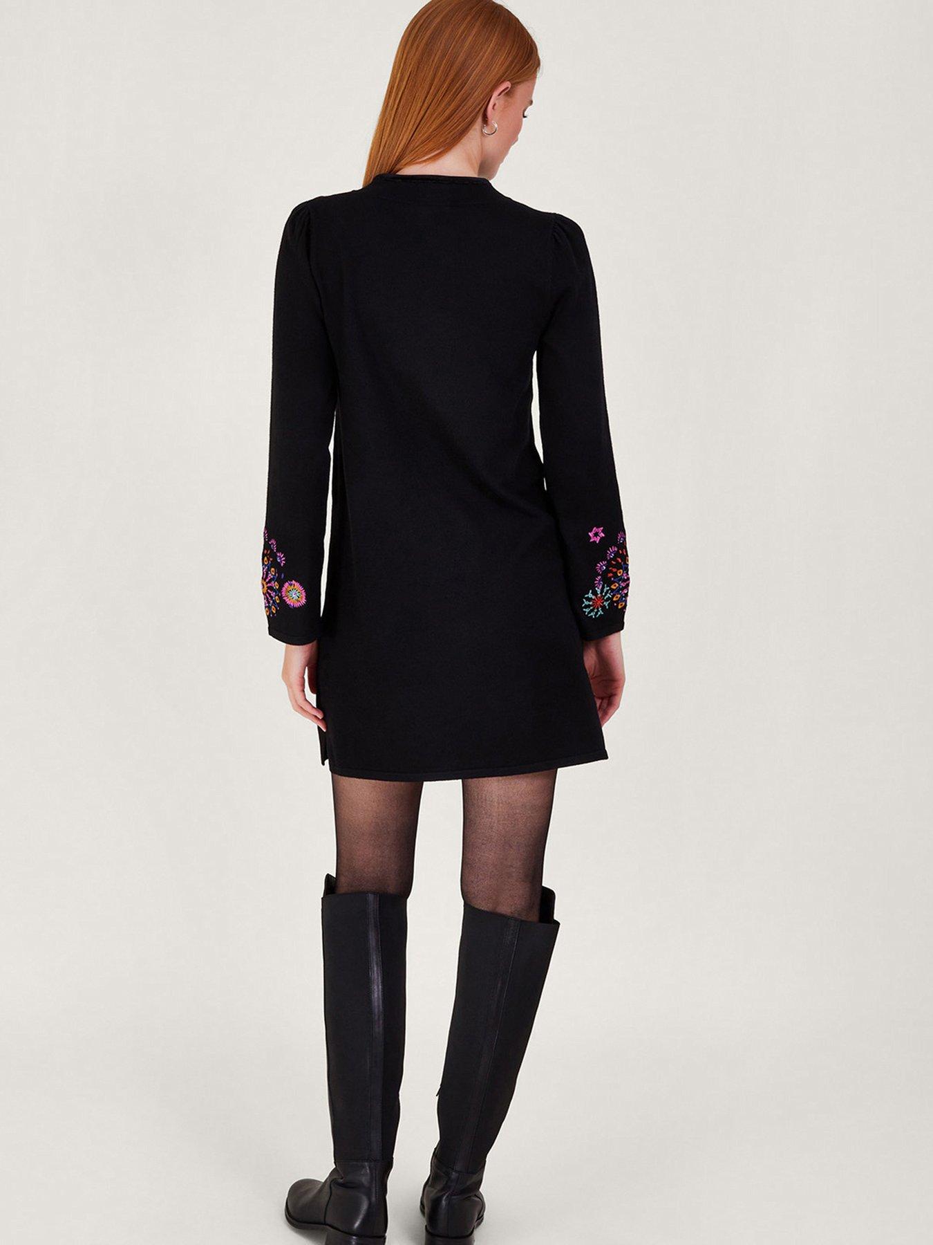 monsoon-emb-tunic-dress-blackstillFront