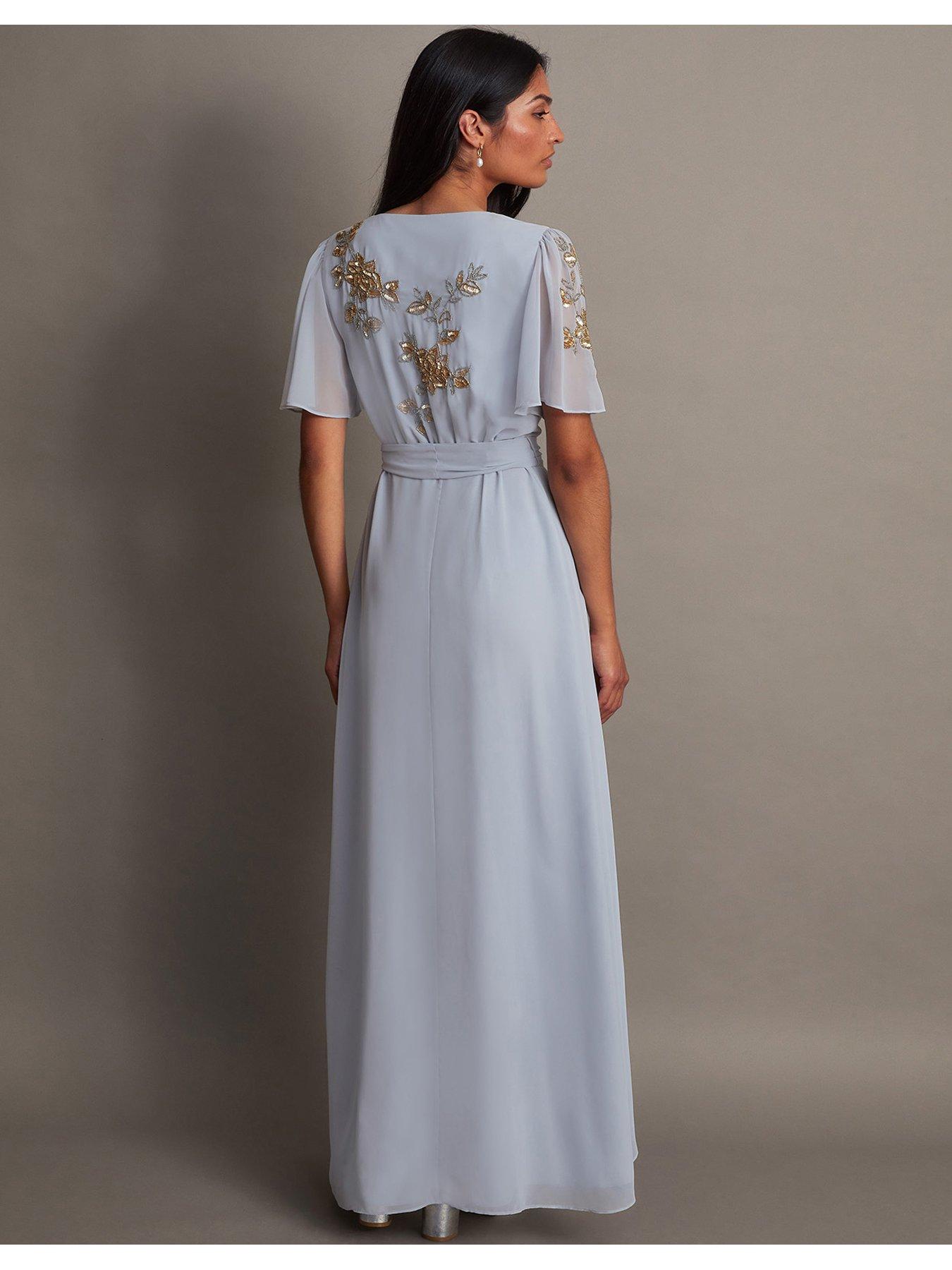 Monsoon Sarah Embroidered Wrap Dress - White | Very Ireland