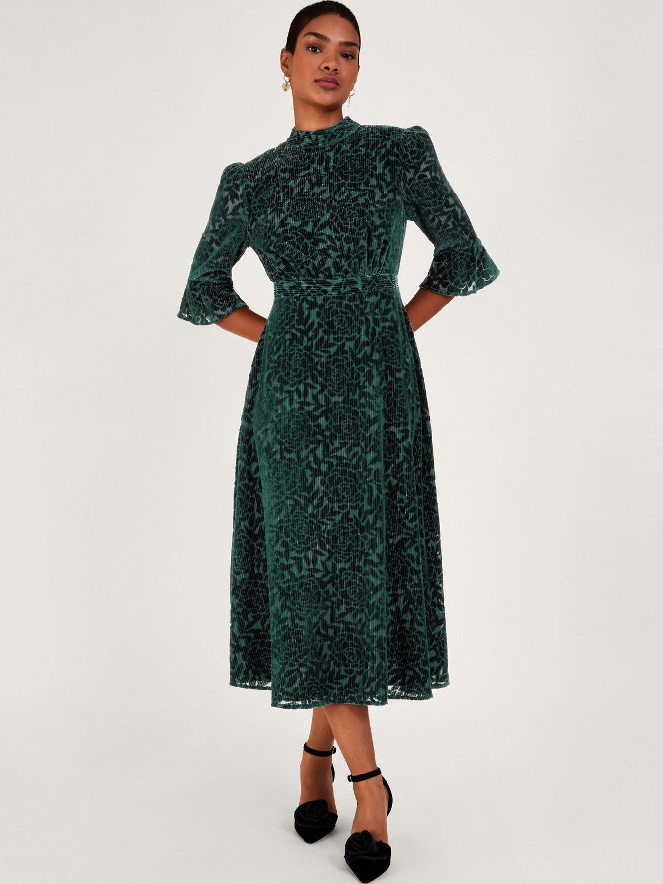 Monsoon green lace outlet dress