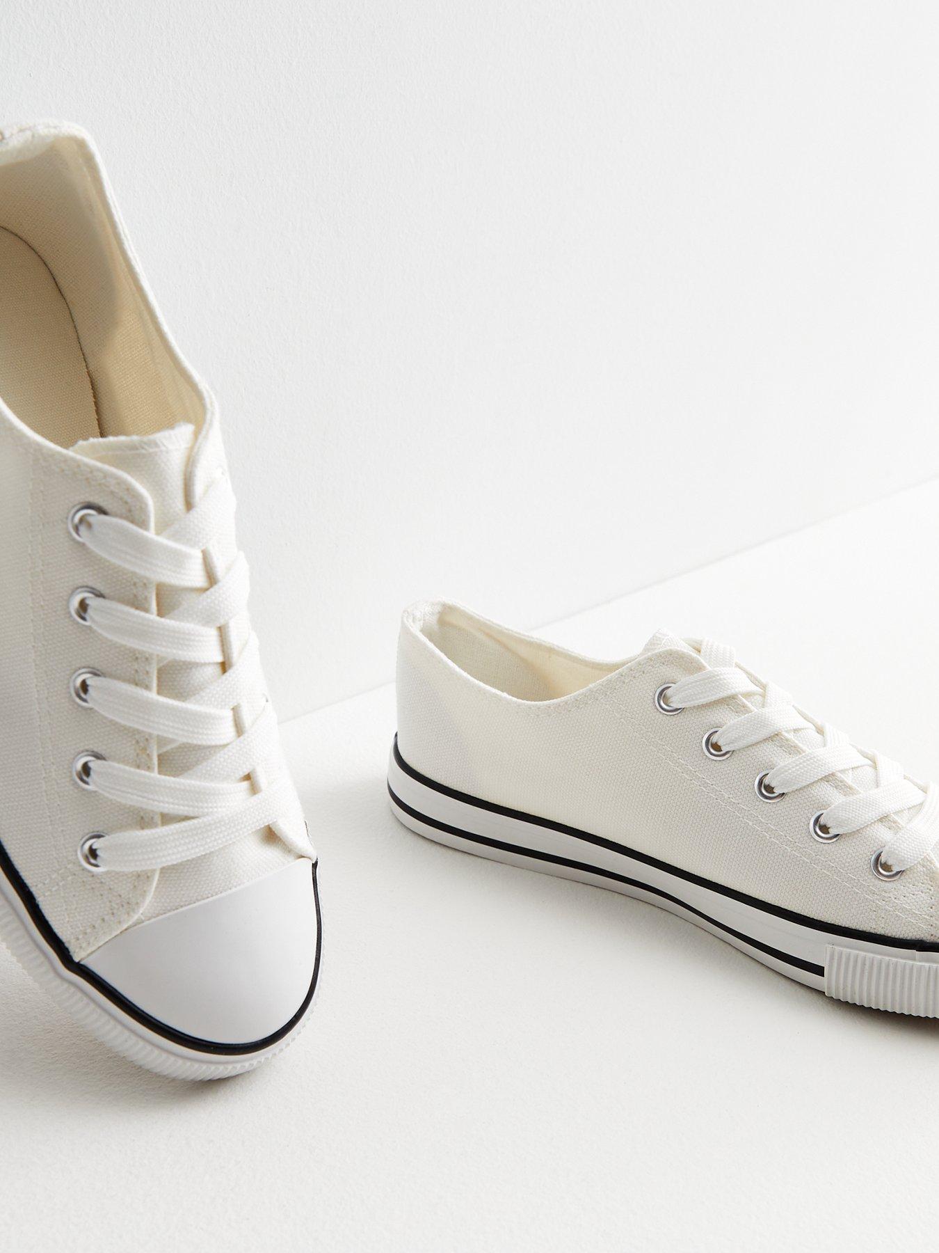 Girls white discount canvas shoes