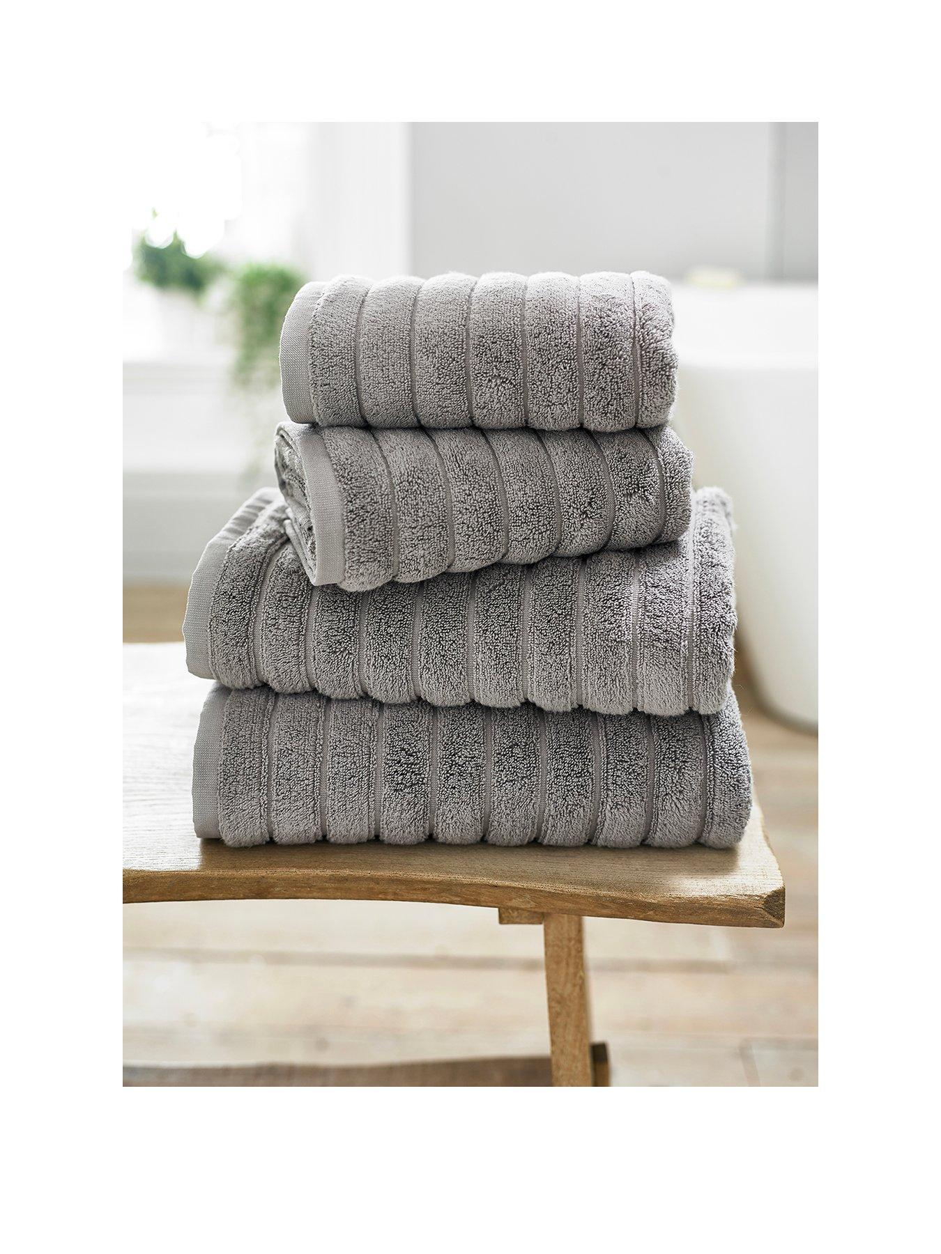 Egyptian Cotton Luxury Hand Towel, Set of Two, 50 x 85cm - Charcoal Da