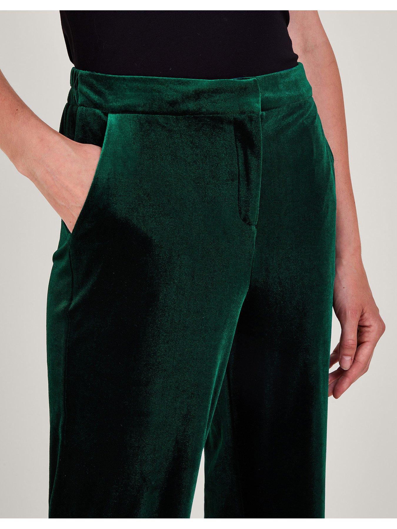 monsoon-blake-kick-flare-trouser-greendetail