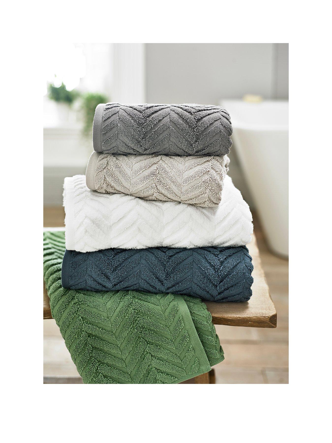 Bliss Luxury Combed Cotton Bath Towel - 34 x 56 Extra Large Premium Quality Bath Sheet - 650 GSM - Soft, Absorbent (Denim, 4 Pack)