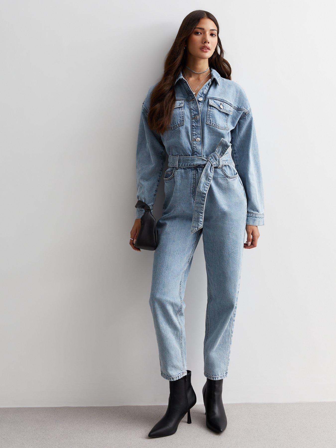 New look store boiler suit denim