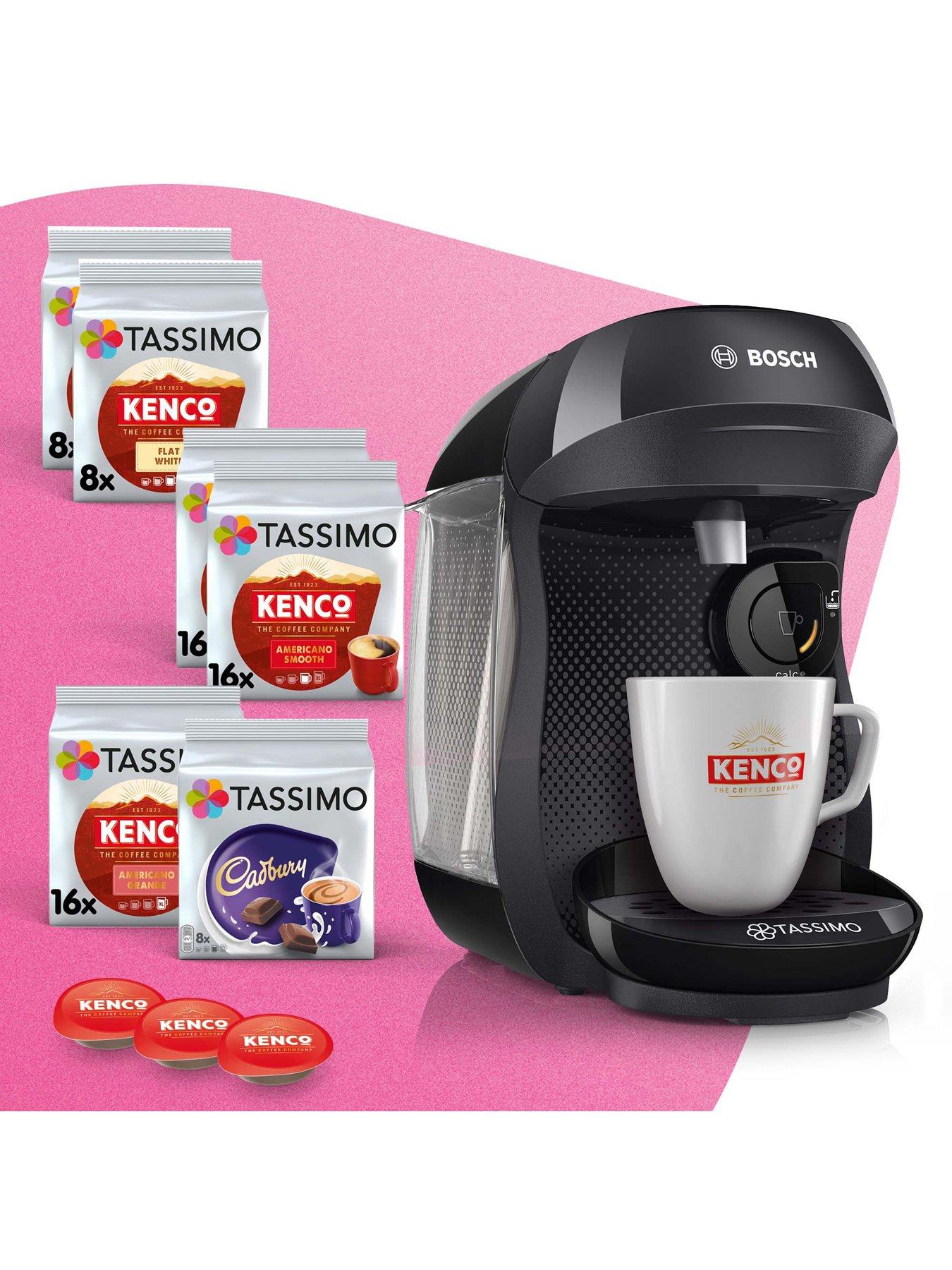 Tassimo Happy Pod Coffee Machine TAS1002GB7 Kenco Cadbury Drinks Bundle