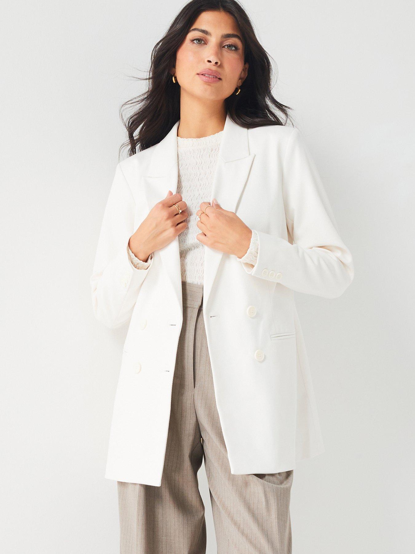 Ex Mint Velvet Women's White Summer Blazer RRP £129 – Afford The Style