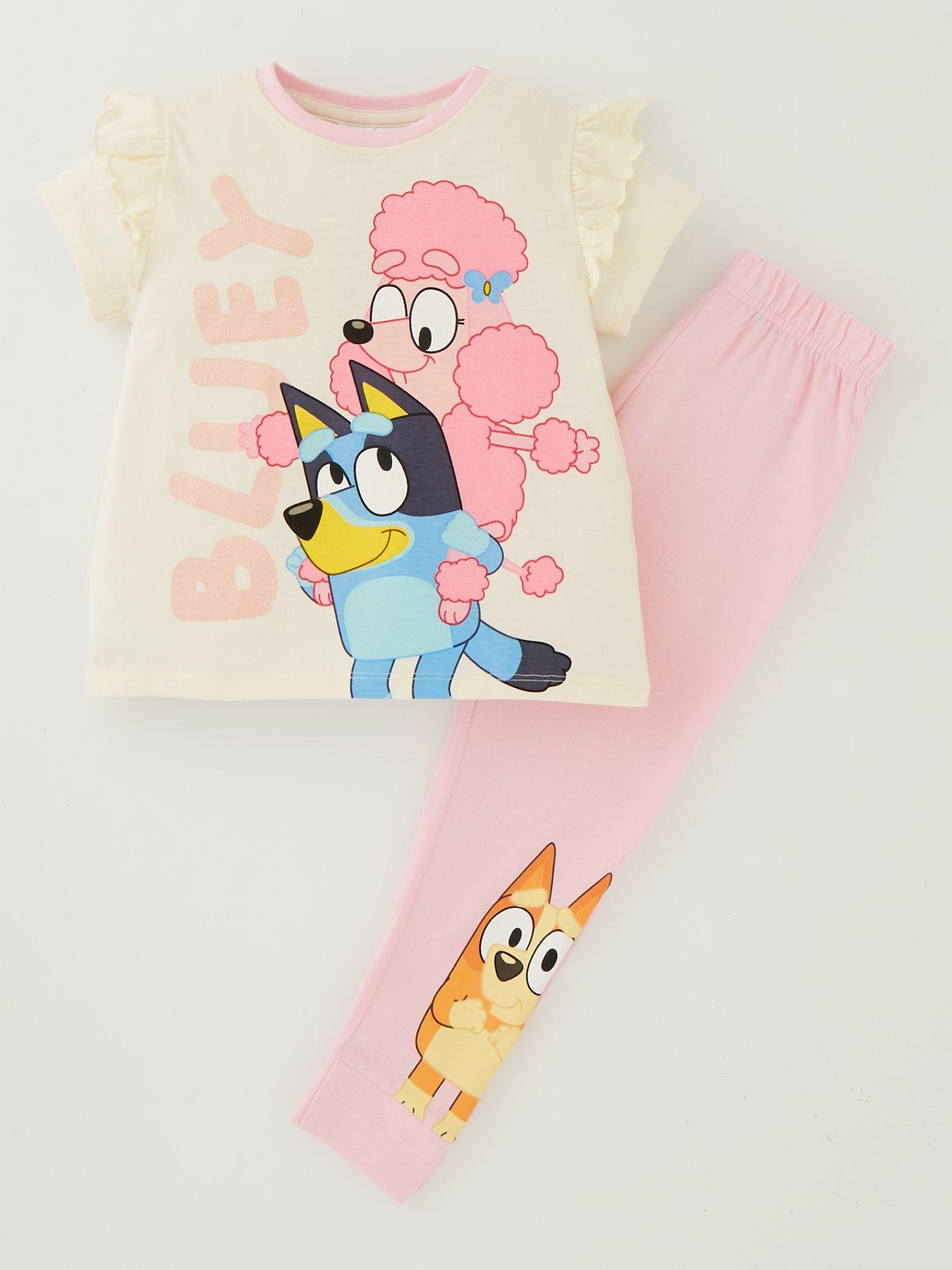  Bluey Bingo Mom Toddler Girls 3 Pack Short Sleeve T-Shirt  Blue/Pink/Yellow 2T: Clothing, Shoes & Jewelry