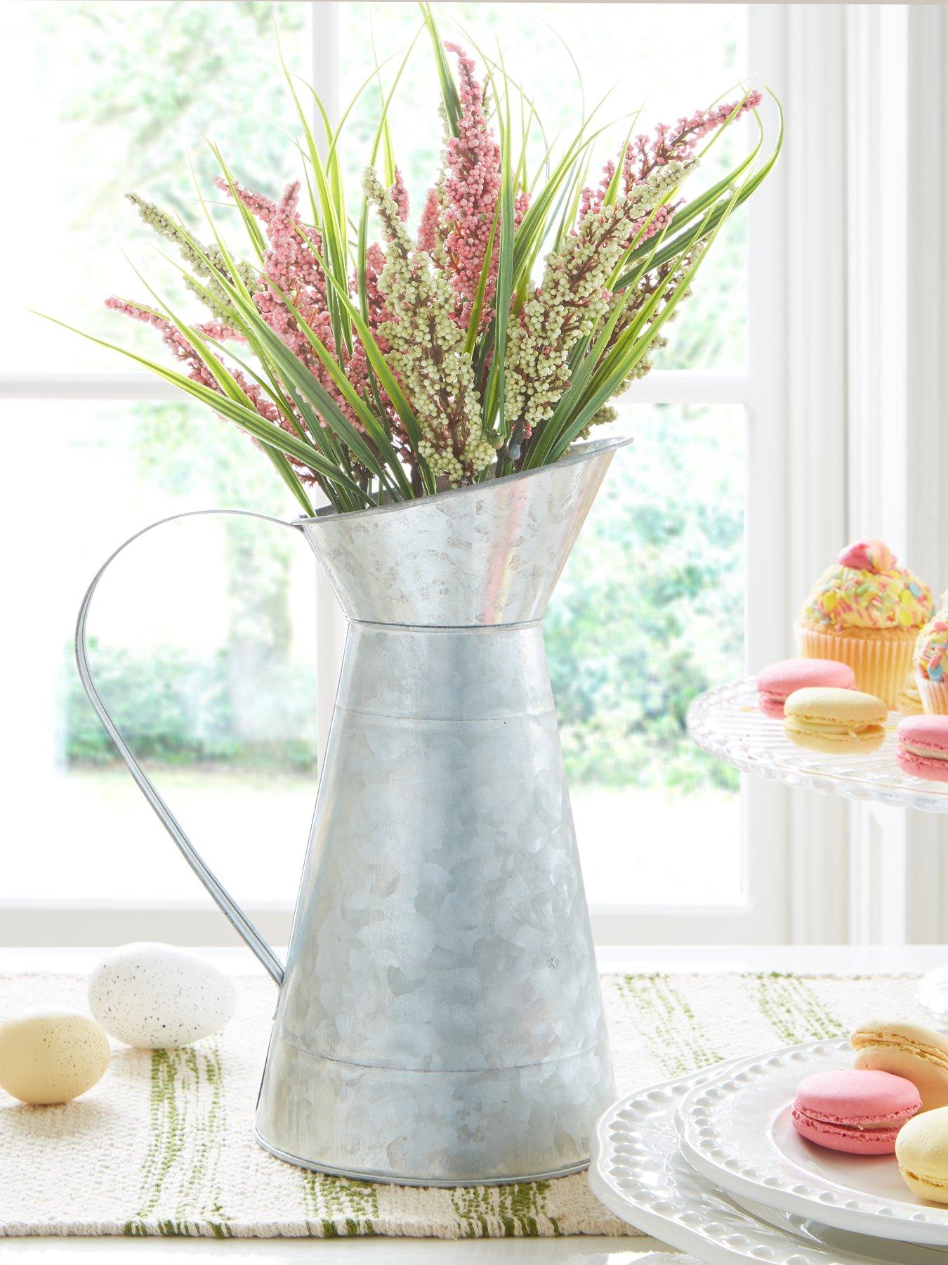 Image 1 of 6 of Very Home Spring Floral Arrangement in Watering Can Table Centrepiece
