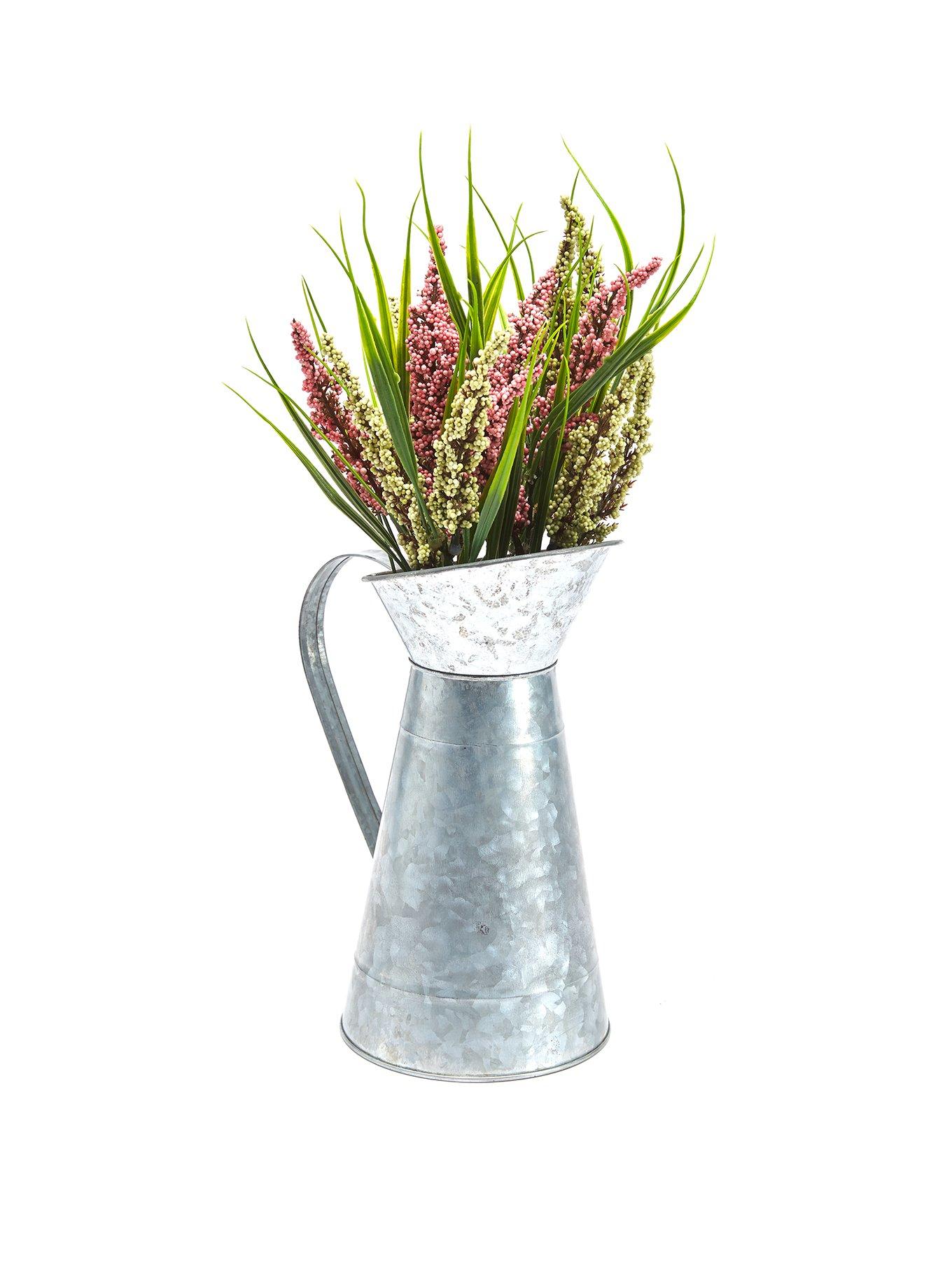 Image 2 of 6 of Very Home Spring Floral Arrangement in Watering Can Table Centrepiece