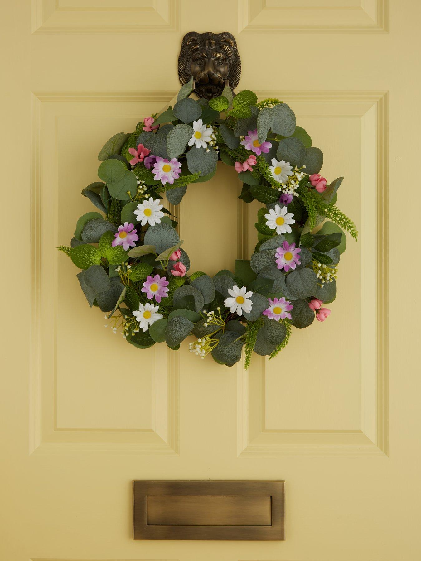 Image 1 of 6 of Very Home 20- Inch Spring Daisy Wreath