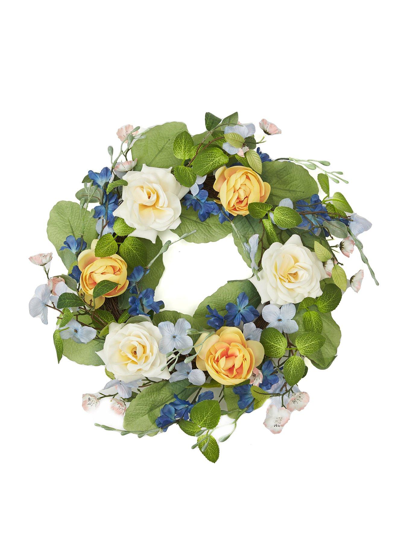 very-home-20--inch-spring-rose-wreathstillFront