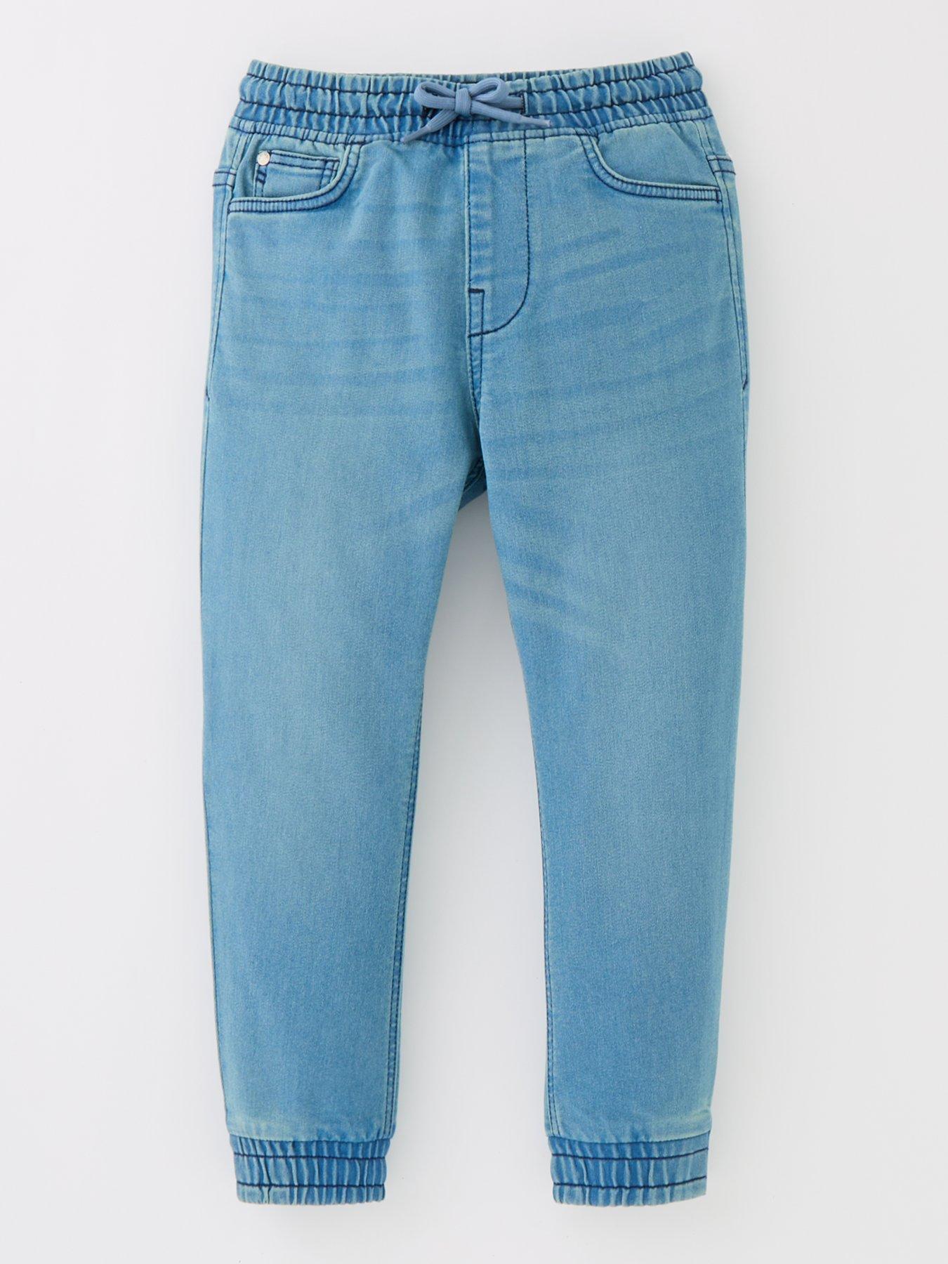 Image 1 of 4 of Mini V by Very Boys Pull On Jogger Jean - Light Wash
